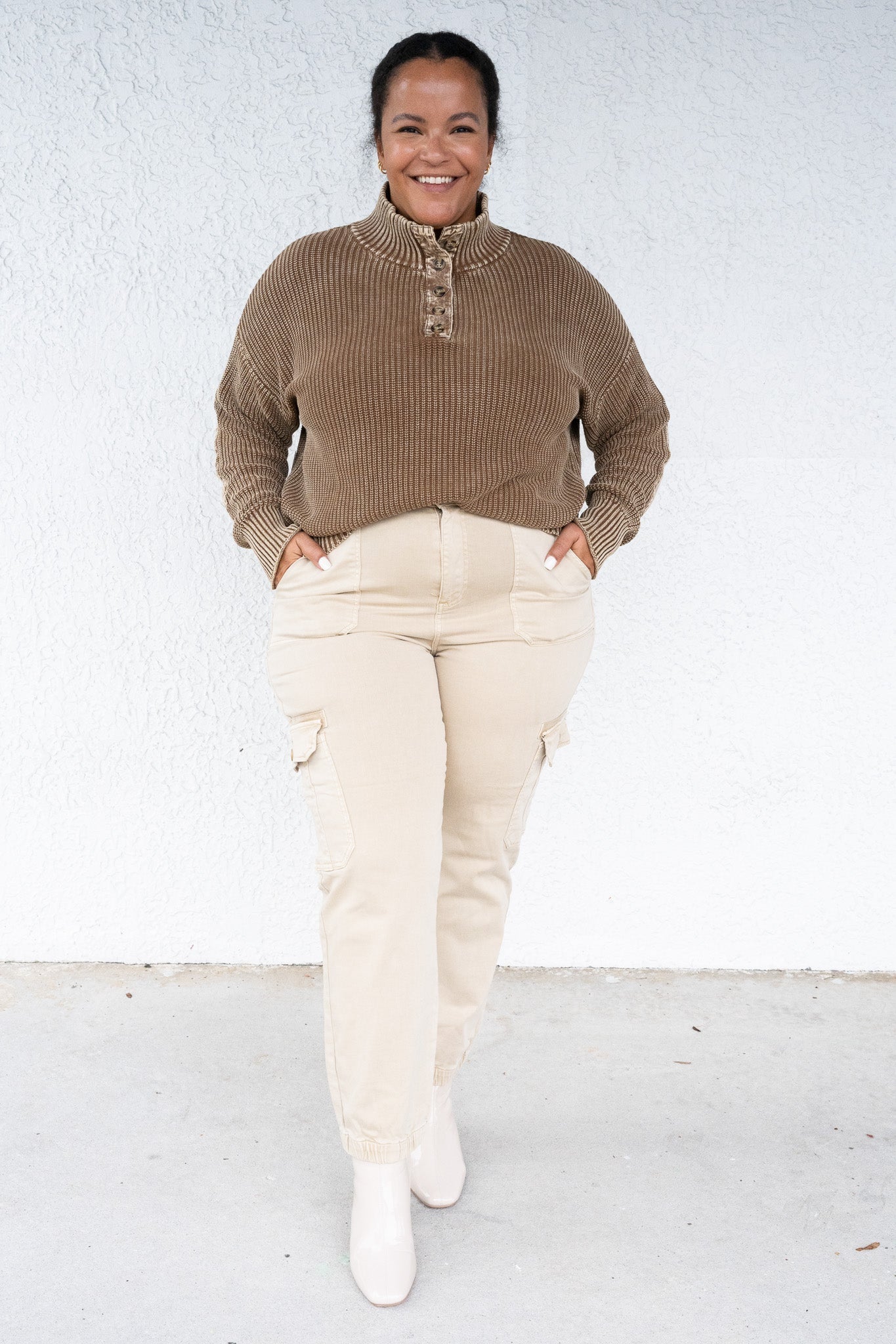 Made For You By Risen - High Rise Cargo Jogger Pants