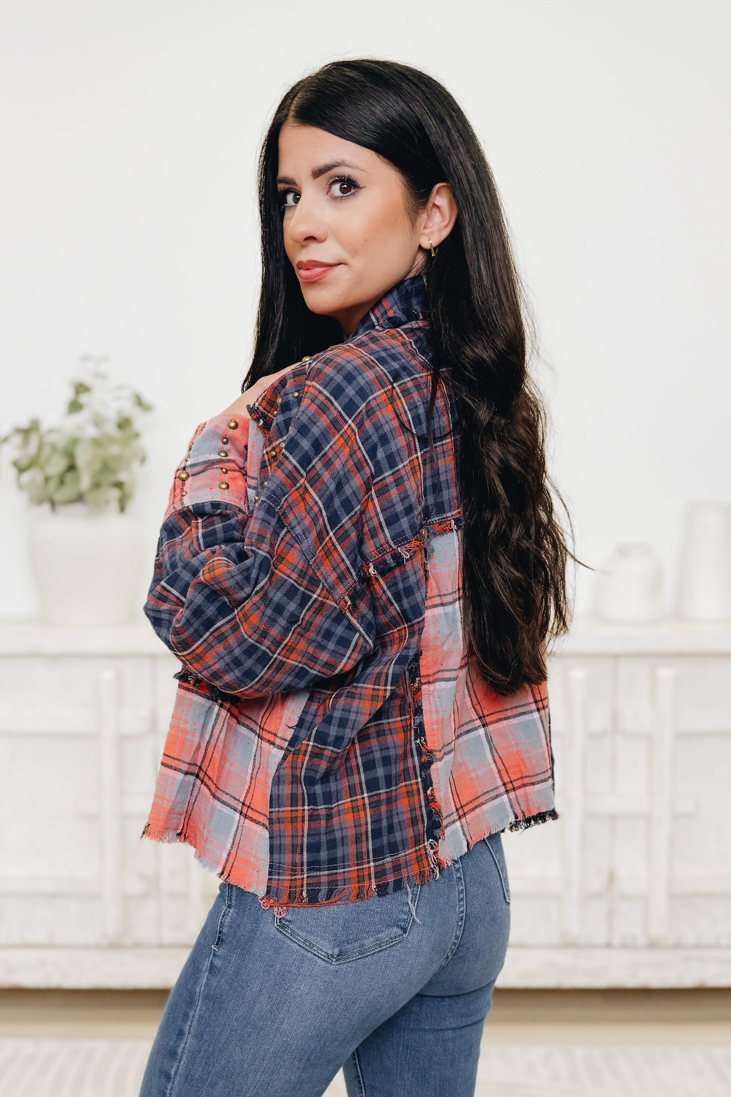 Mix & Patch Button Down Top