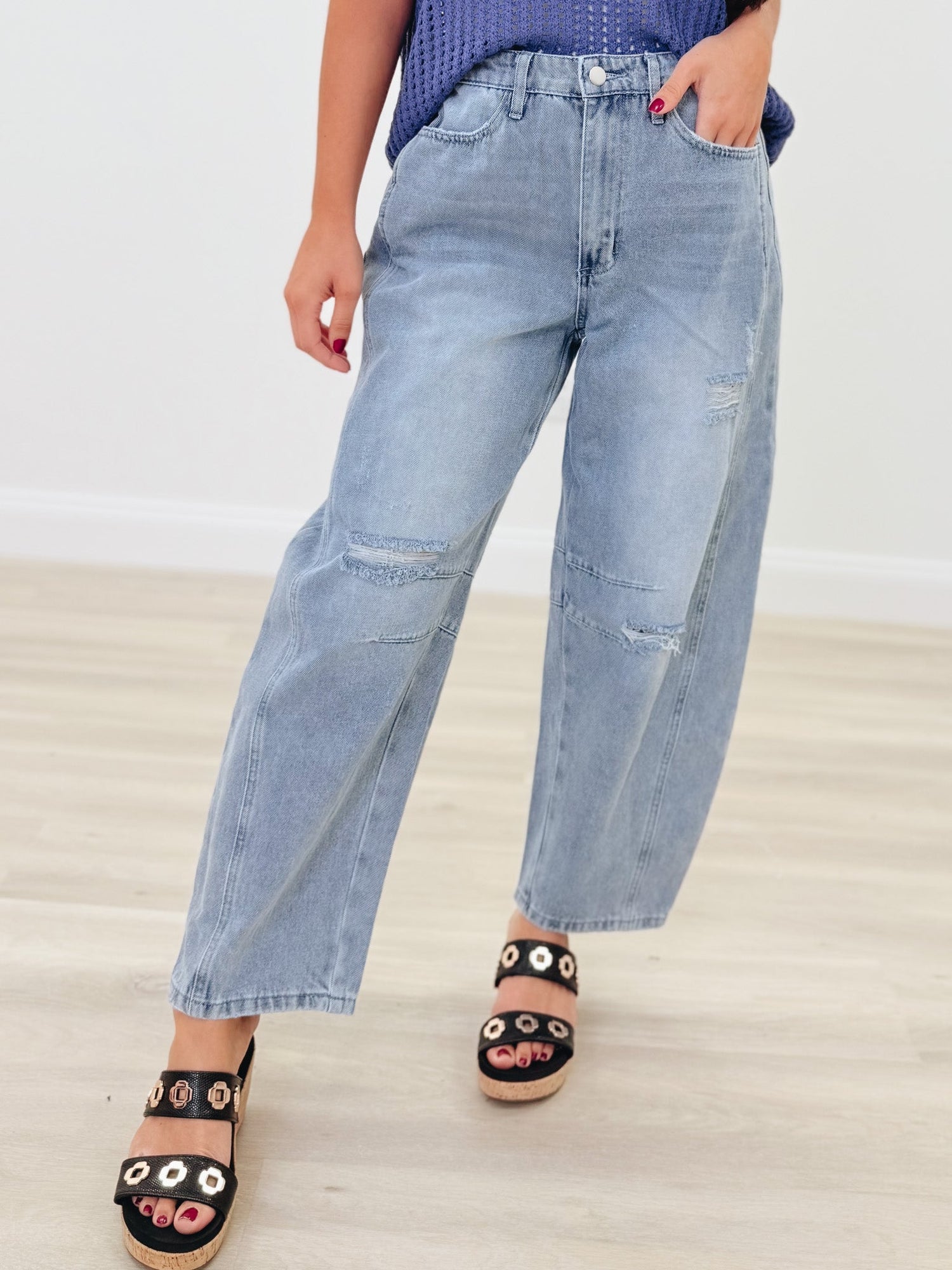 Believe You Me Barrel Jeans