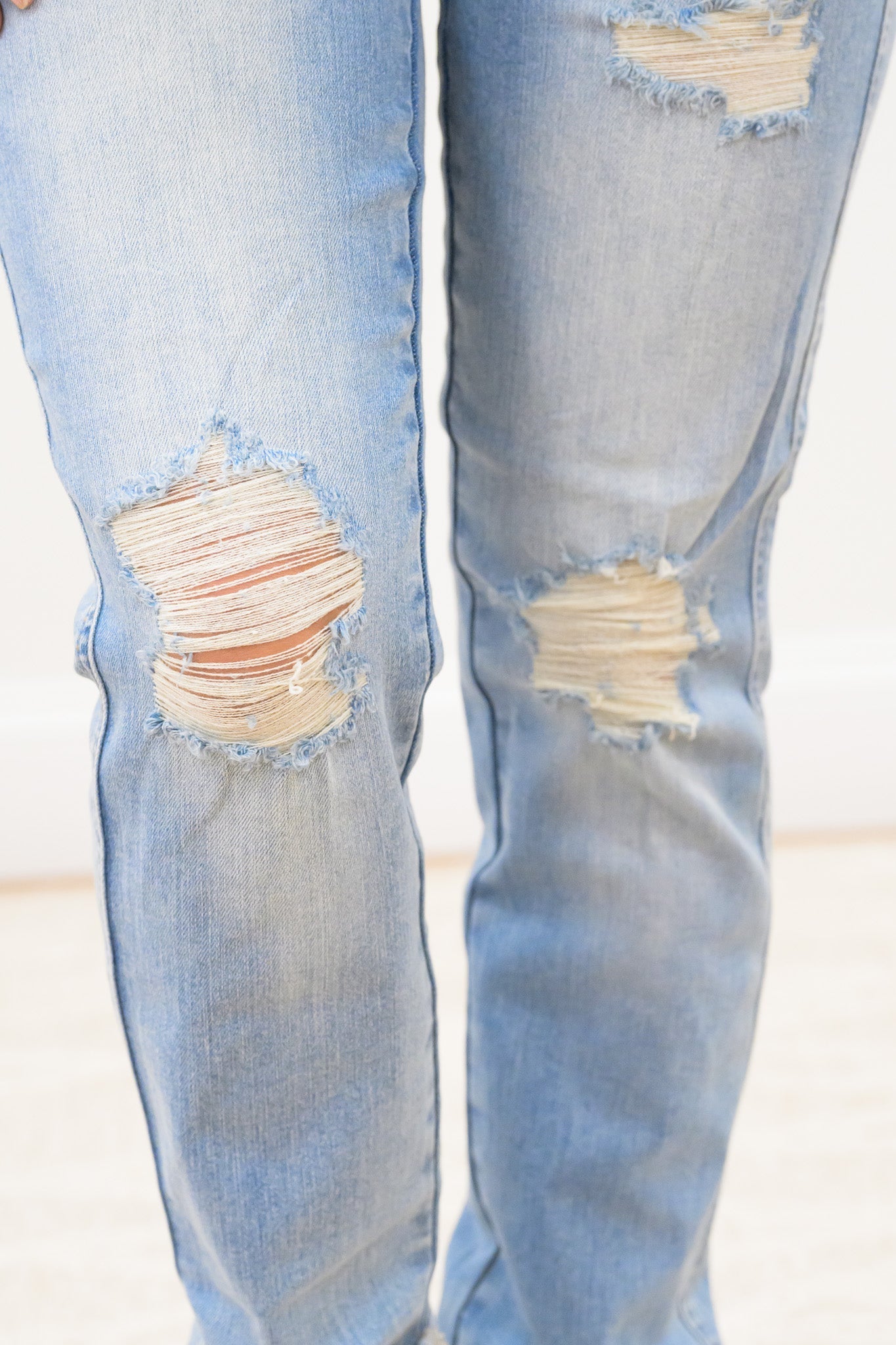 Globe Trotter By Judy Blue - High Rise Patch Pocket Destroy Boyfriend Jeans