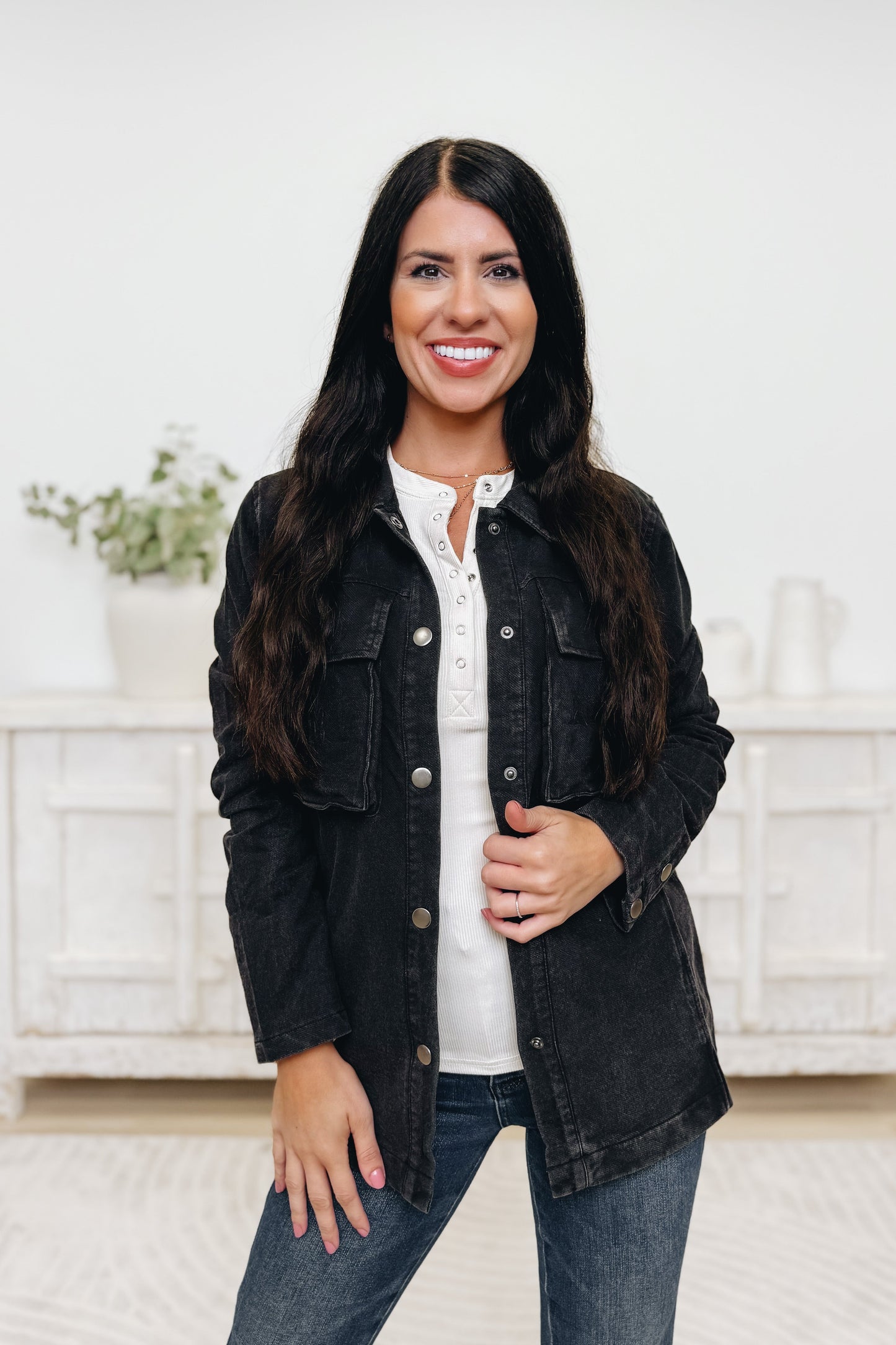 Blended In The Mix Denim Shacket - 3 Colors!