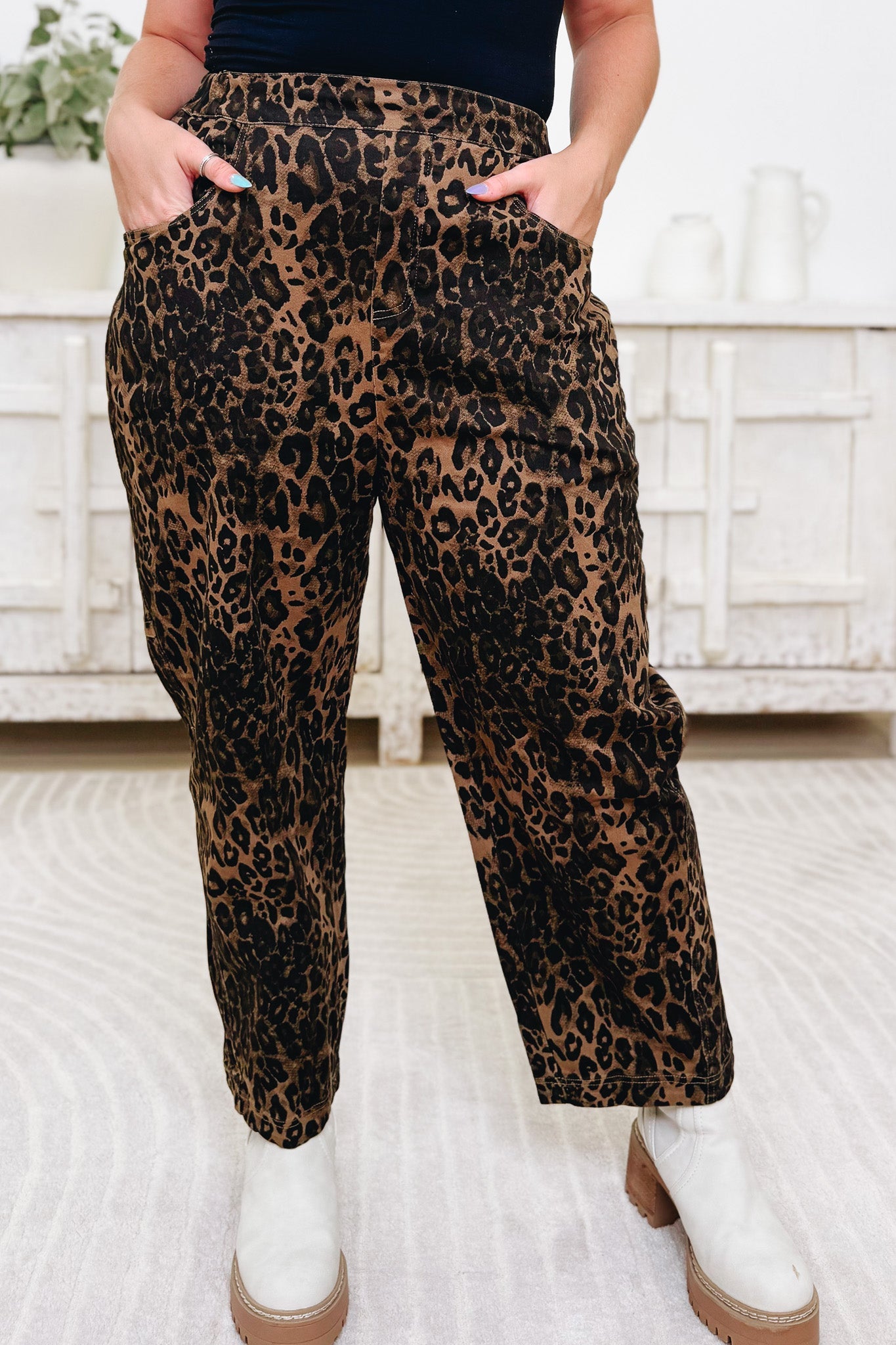 CAT Leopard Barrel Pants