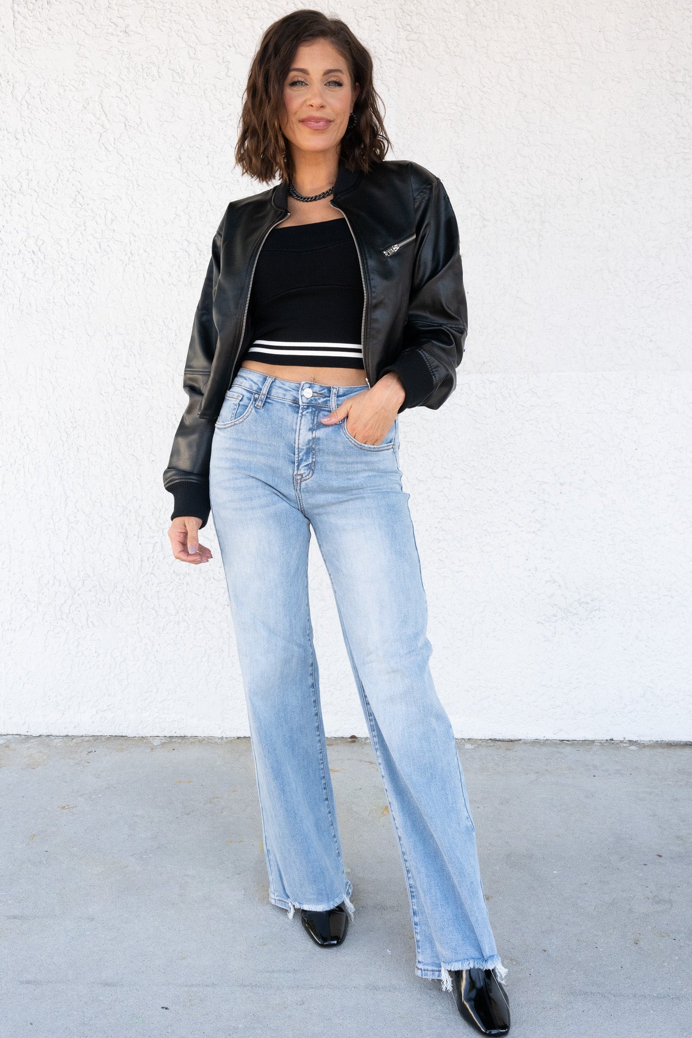 Brooke Jeans By Risen High Rise Wide Leg - Light