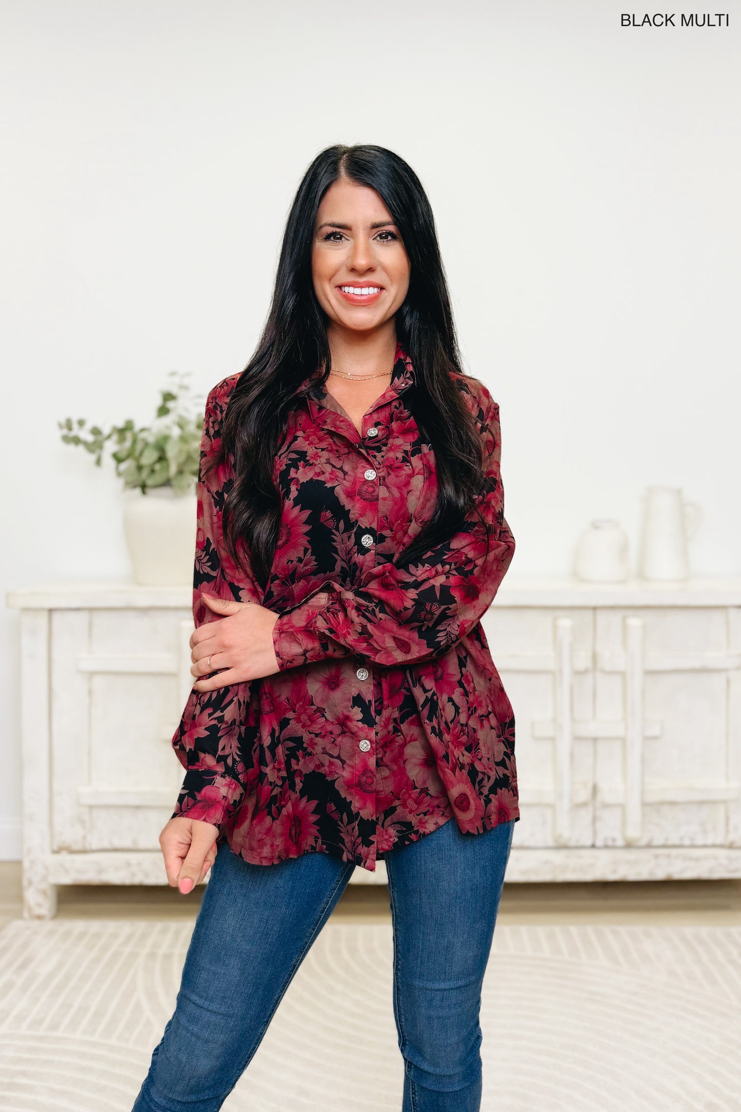 Fields Of Dreams Button Down Top - 2 Colors!