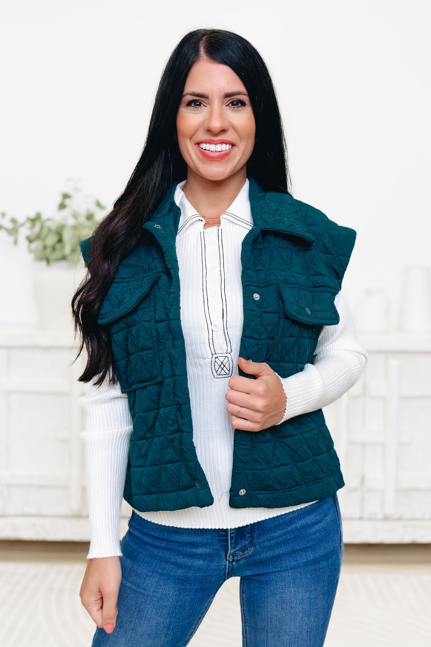 Let It Take Shape Quilted Vest - 3 Colors!