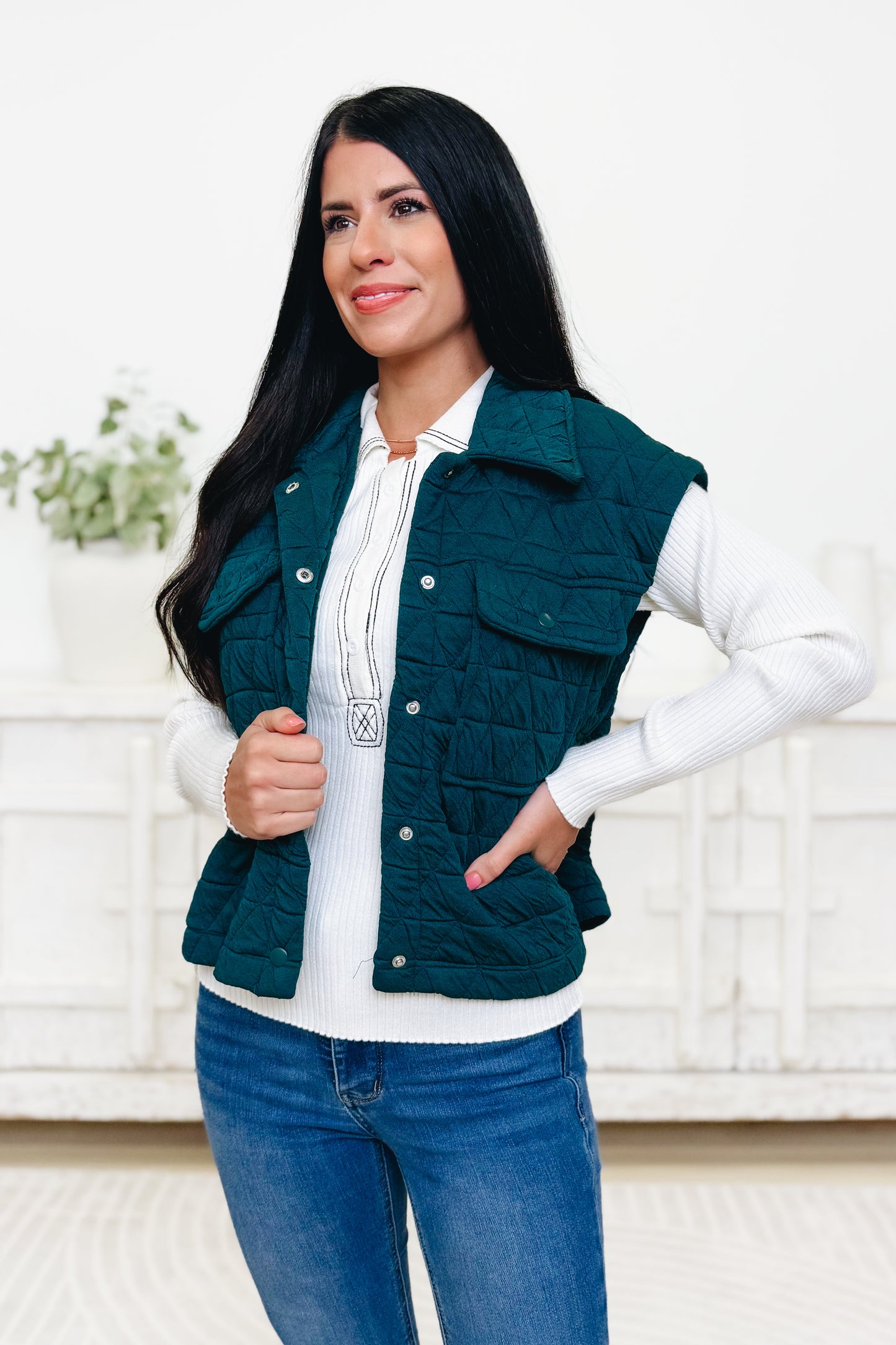 Let It Take Shape Quilted Vest - 3 Colors!