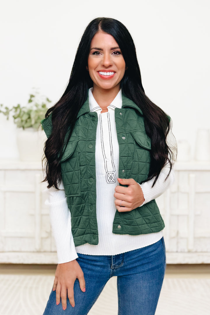 Let It Take Shape Quilted Vest - 3 Colors!