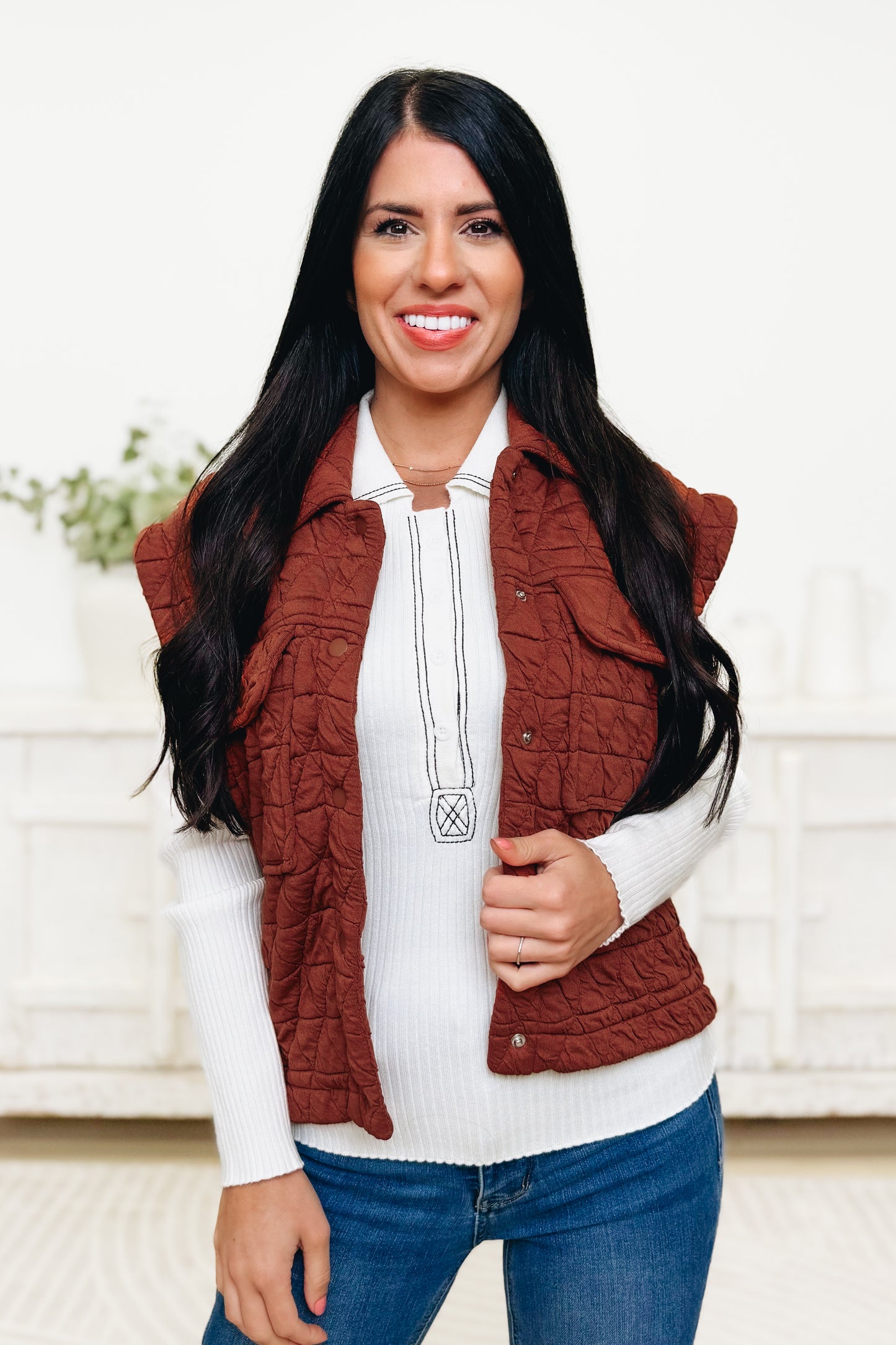 Let It Take Shape Quilted Vest - 3 Colors!