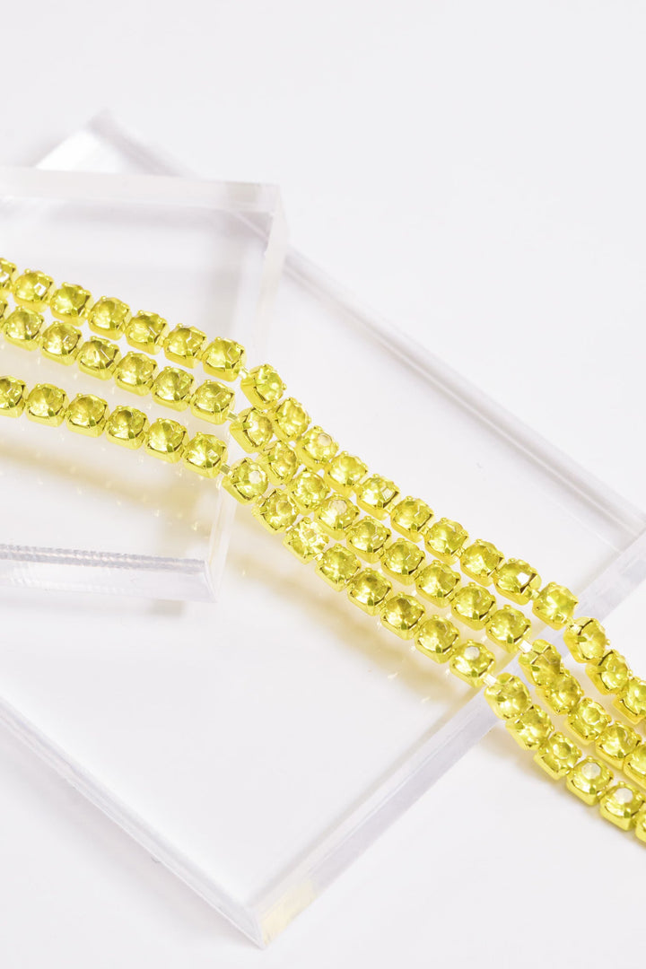 Mini Ava Bracelet - Metallic Lime Punch