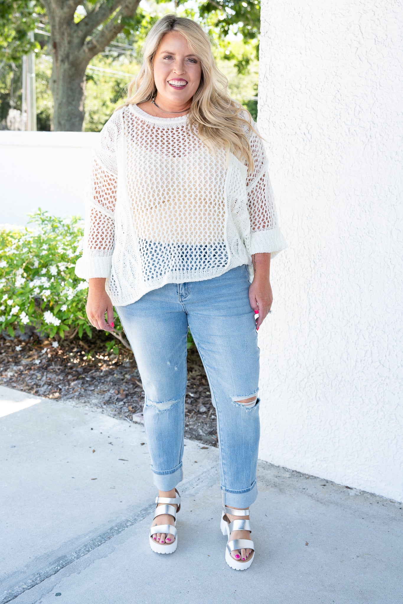 Judy Blue Star Struck Mid Rise Cuff Boyfriend Jeans *JB