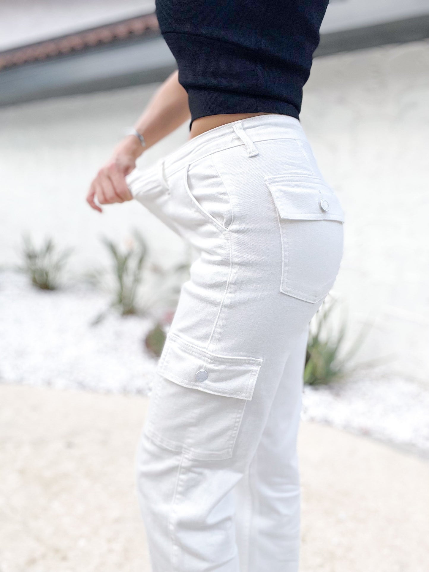 Cloud 9 By Judy Blue High Rise Cargo Straight Jeans *JB