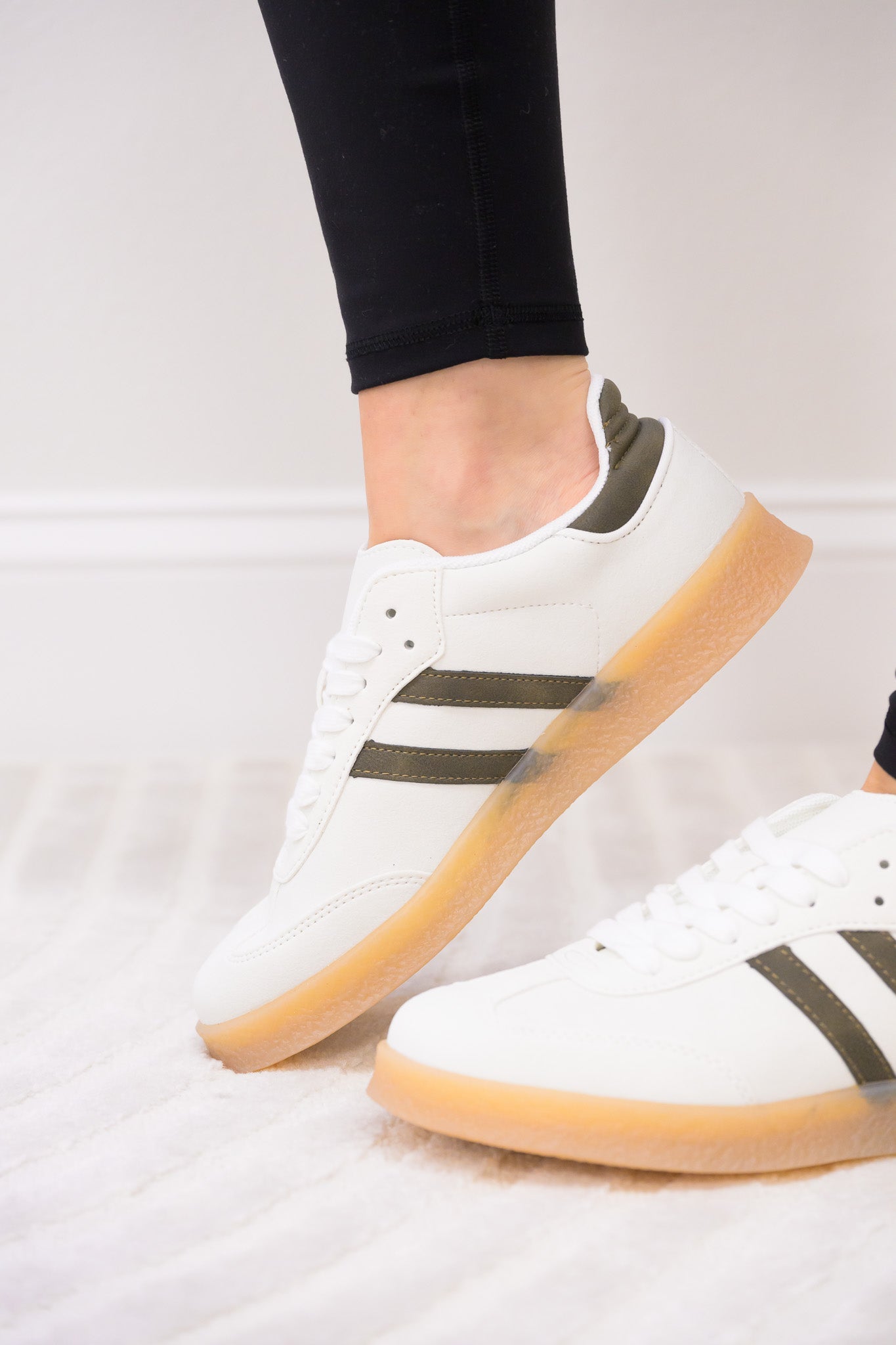 Christi Double Stripe Sneakers - Off White