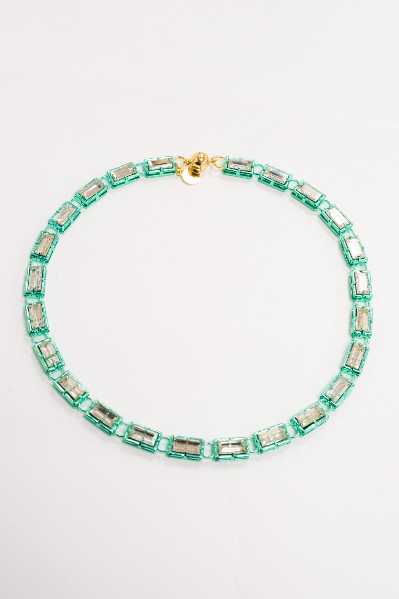 Crystal Palazzo Necklace - Metallic Beach Cocktail
