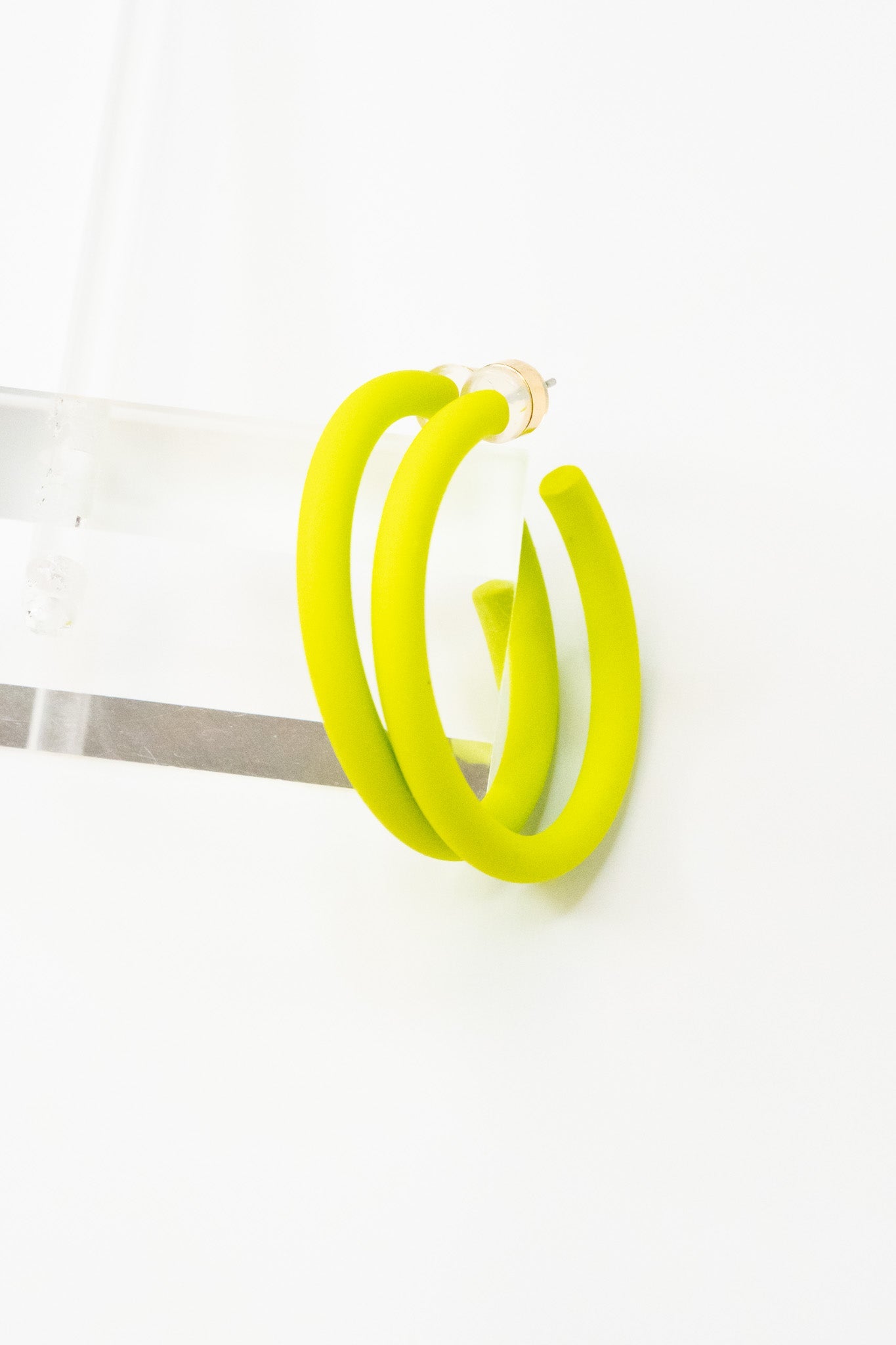 Josefina Earrings Small - Matte Neon Yellow