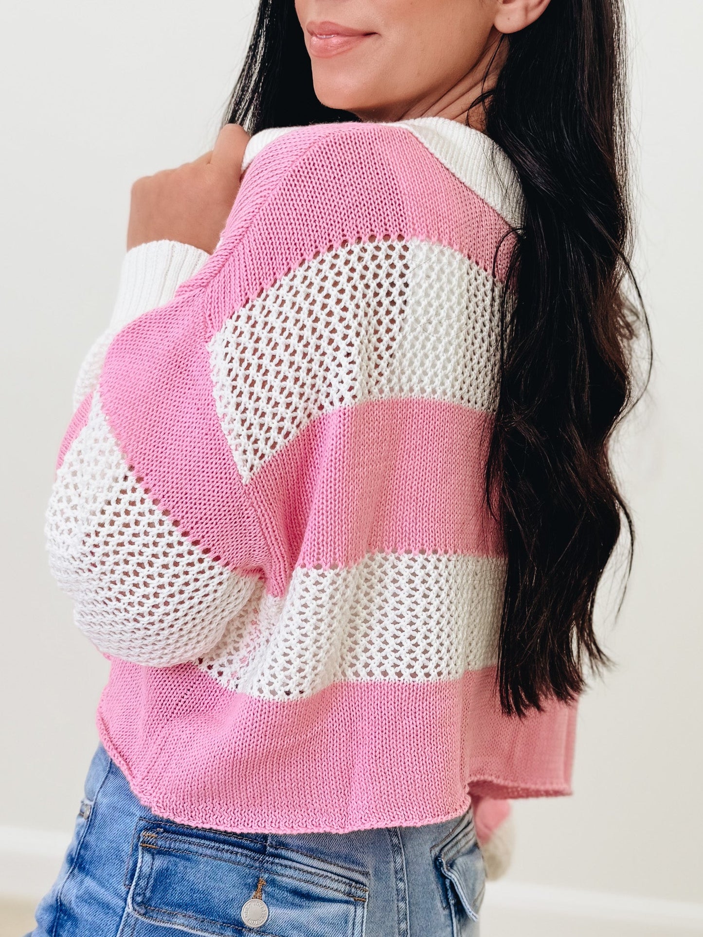 The Beachline Crochet Sweater Top - 2 Colors!