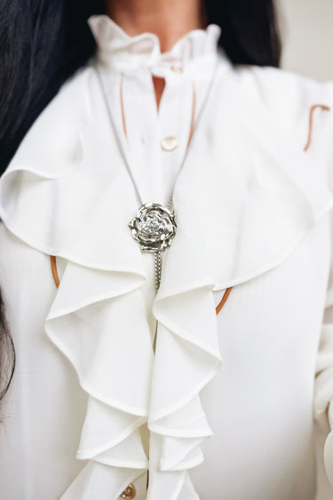Chelsea Ruffle Button Down Top