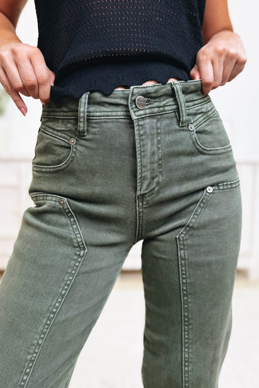 New Beginnings By Mica - Ankle Straight Barrel Jeans