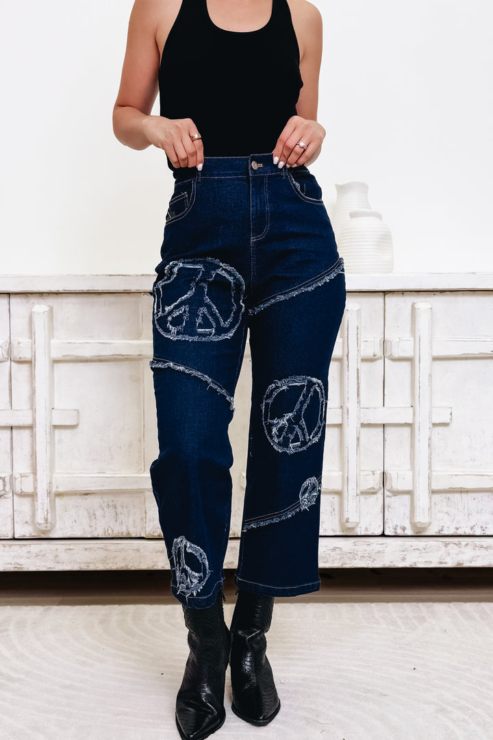Peace & Love Straight Leg Jeans - 2 Colors!
