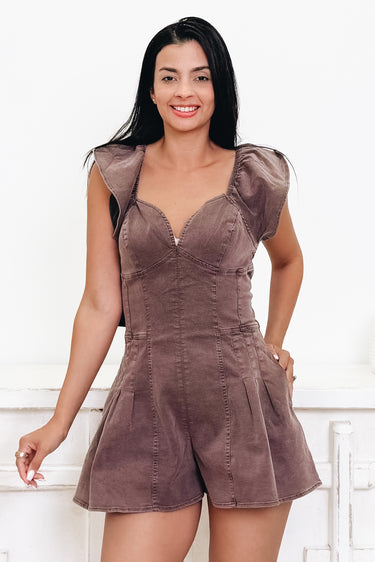 Sweetheart Denim Romper