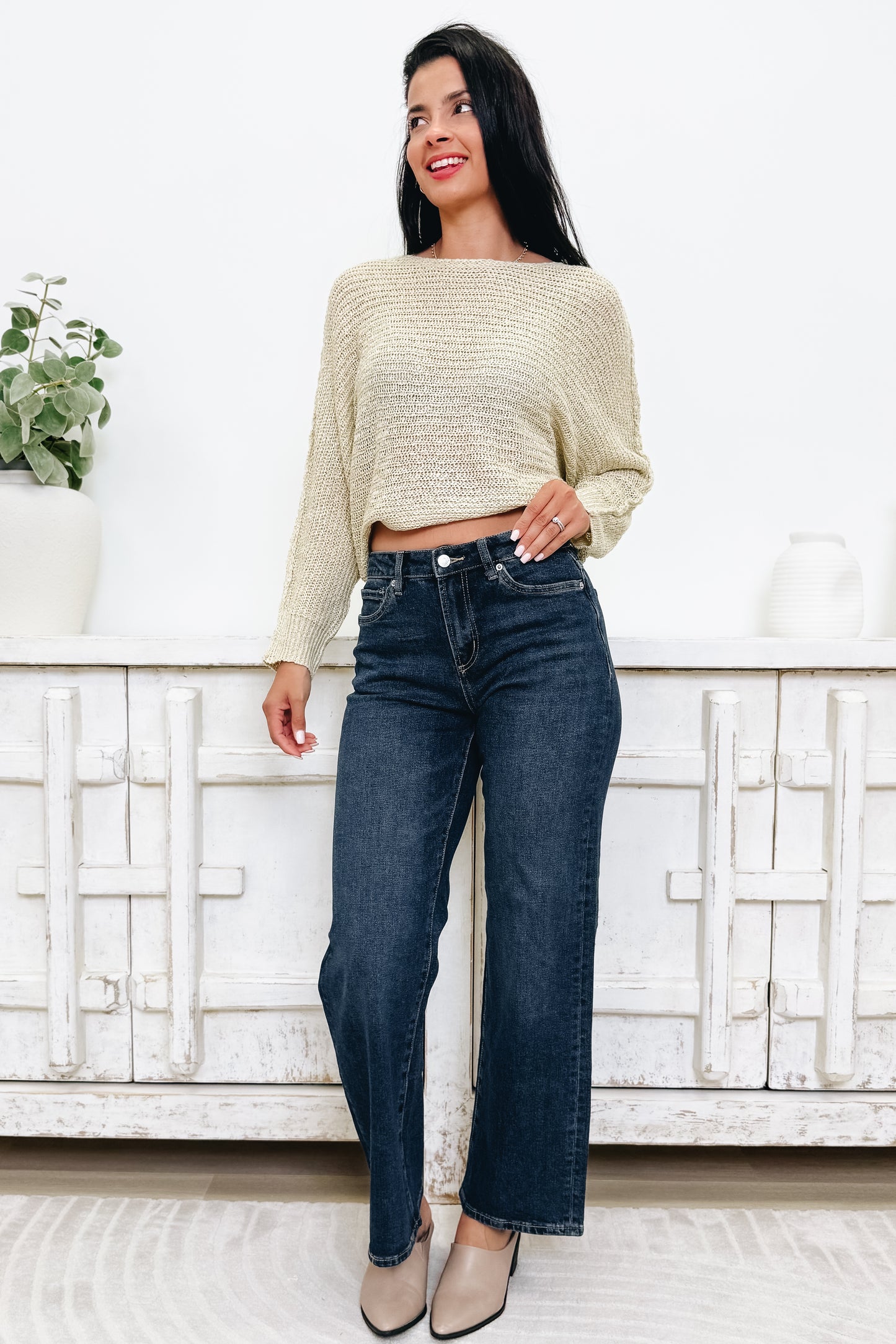Next To You By Mica - High Rise loose Fit Straight Jeans