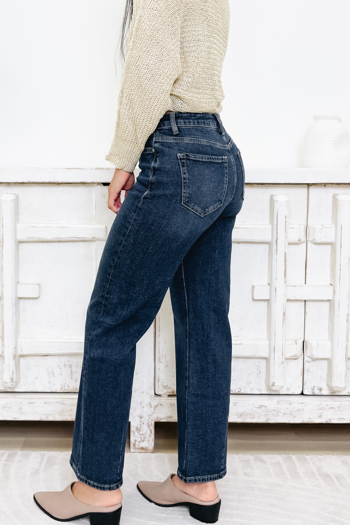 Next To You By Mica - High Rise loose Fit Straight Jeans