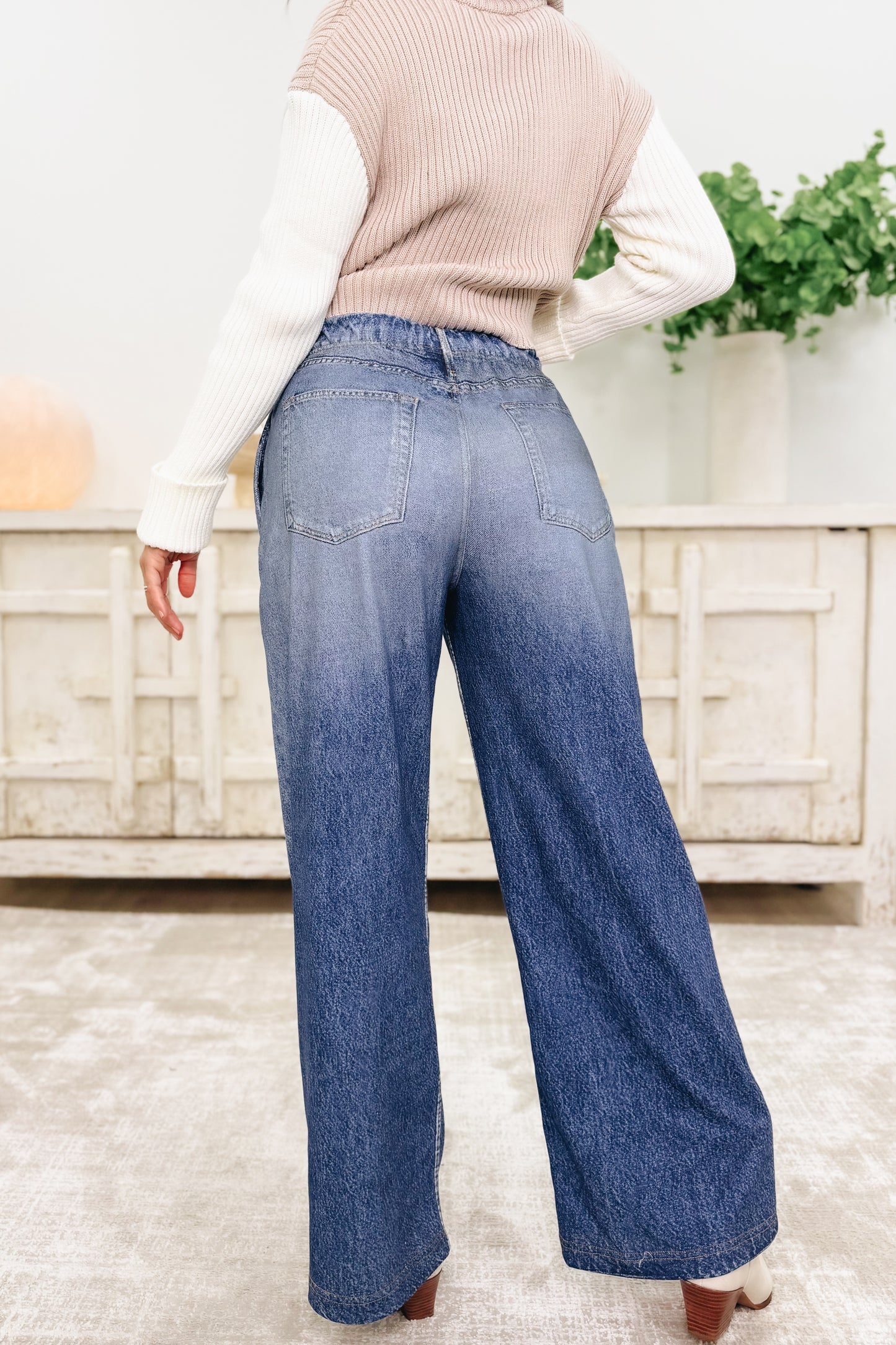The Night Shift By BAR Label - High Rise Wide Leg Sweatpants