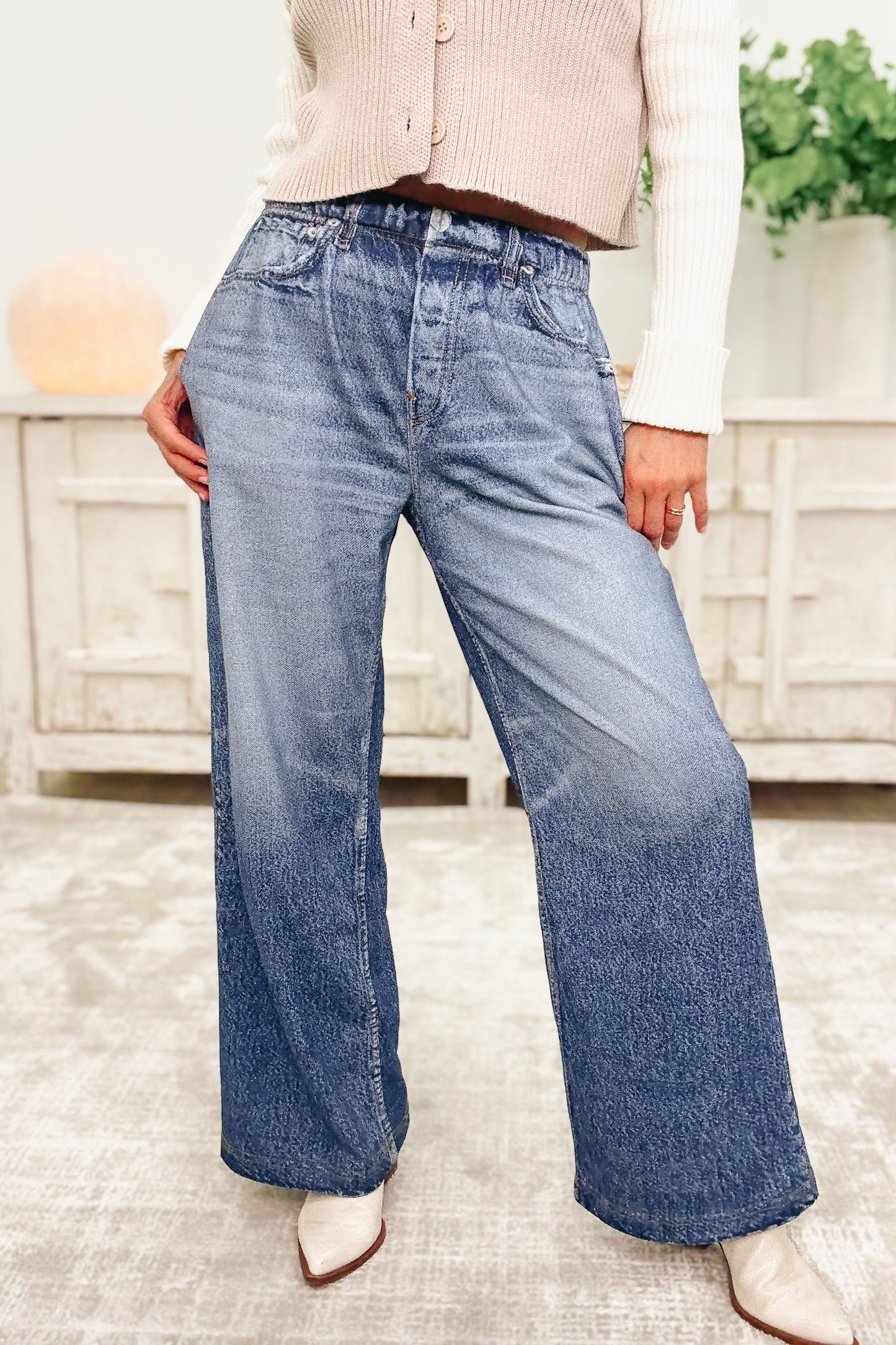 The Night Shift By BAR Label - High Rise Wide Leg Sweatpants