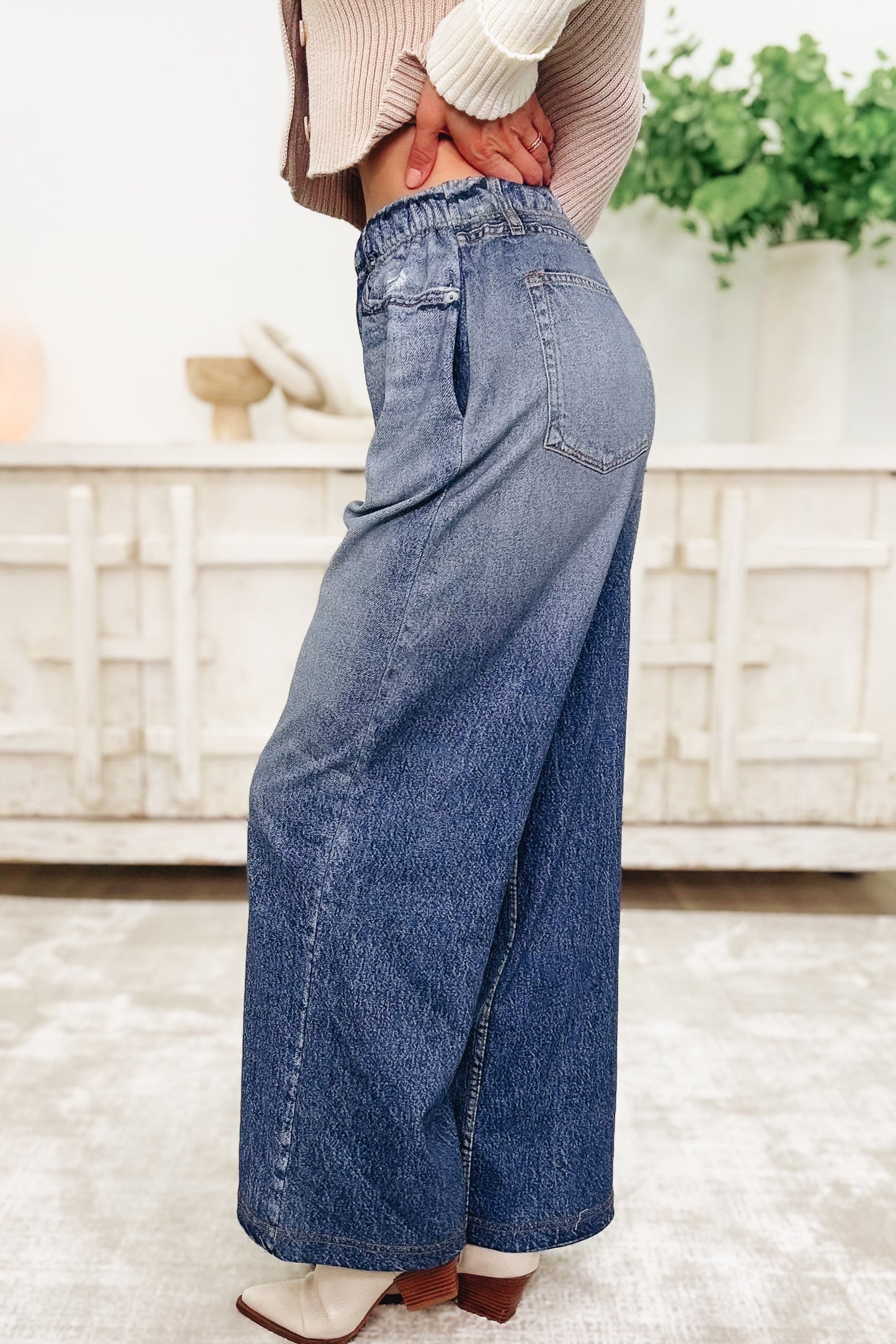 The Night Shift By BAR Label - High Rise Wide Leg Sweatpants