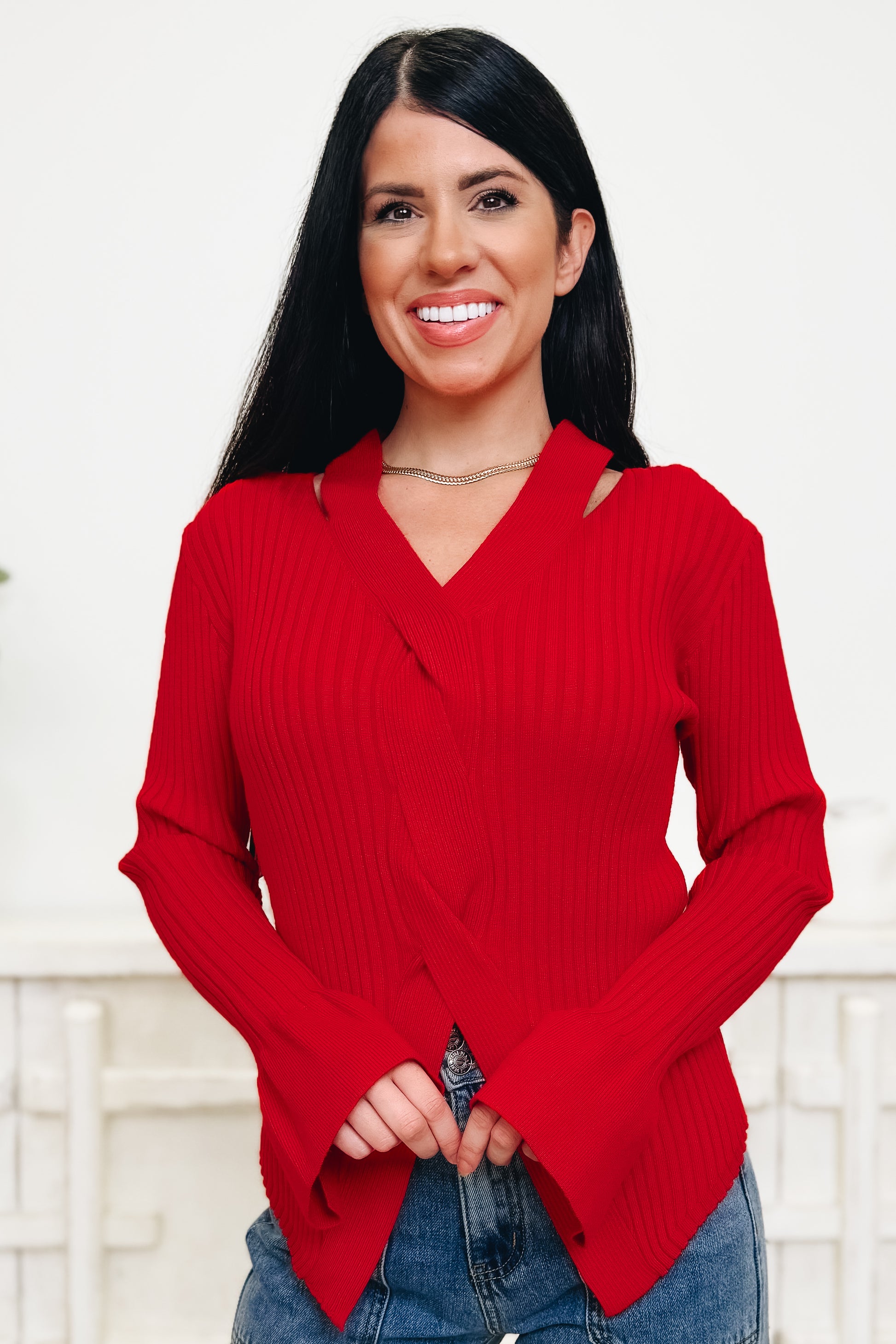 Twisted Treat Sweater Top - 2 Colors!