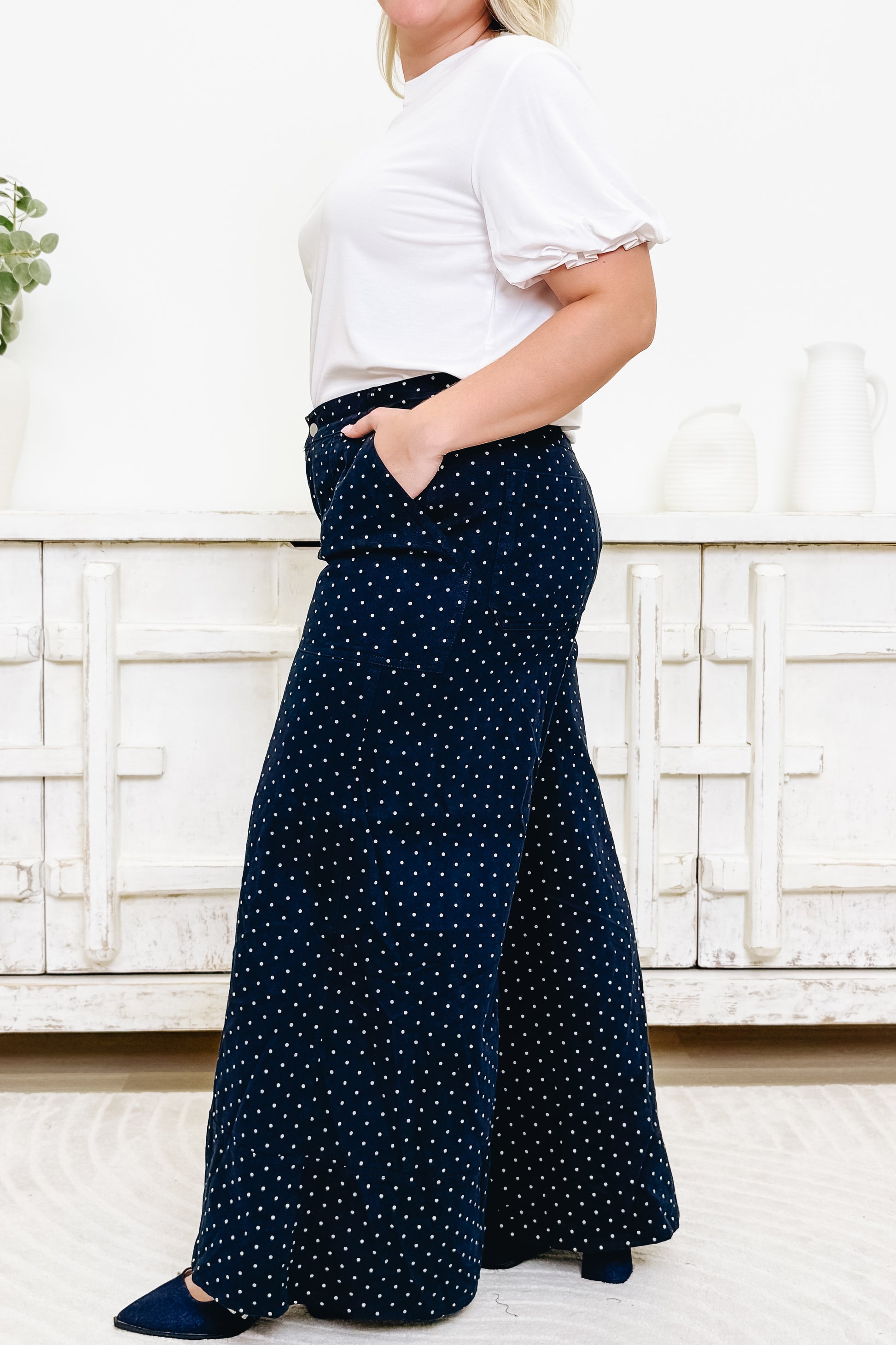 Dot & Dash Ruffle Lace Pants - 2 Colors!