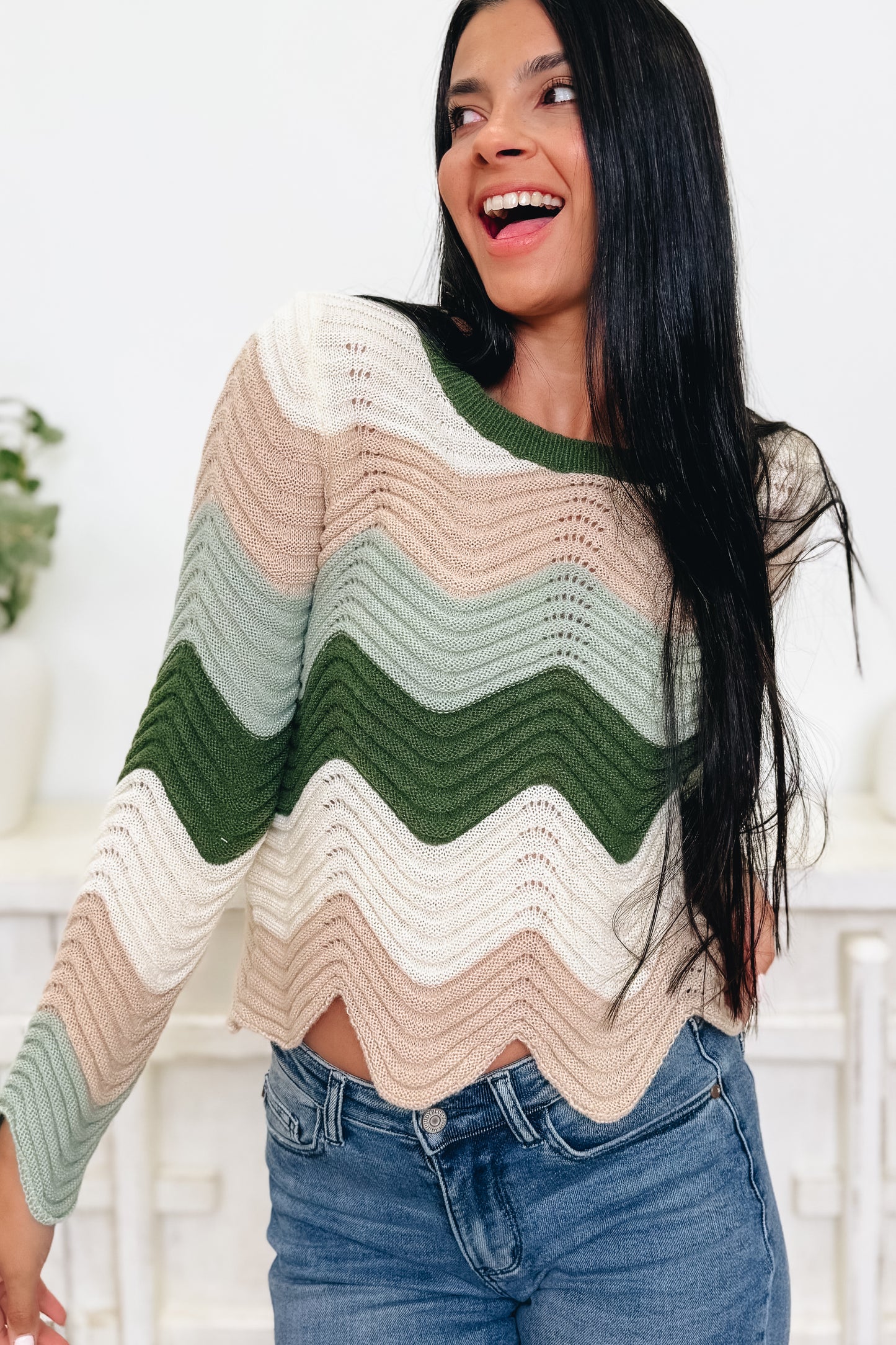 Savory Waves Sweater Top - 2 Colors !