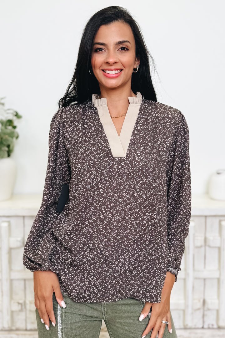 Dark Romance Floral Top