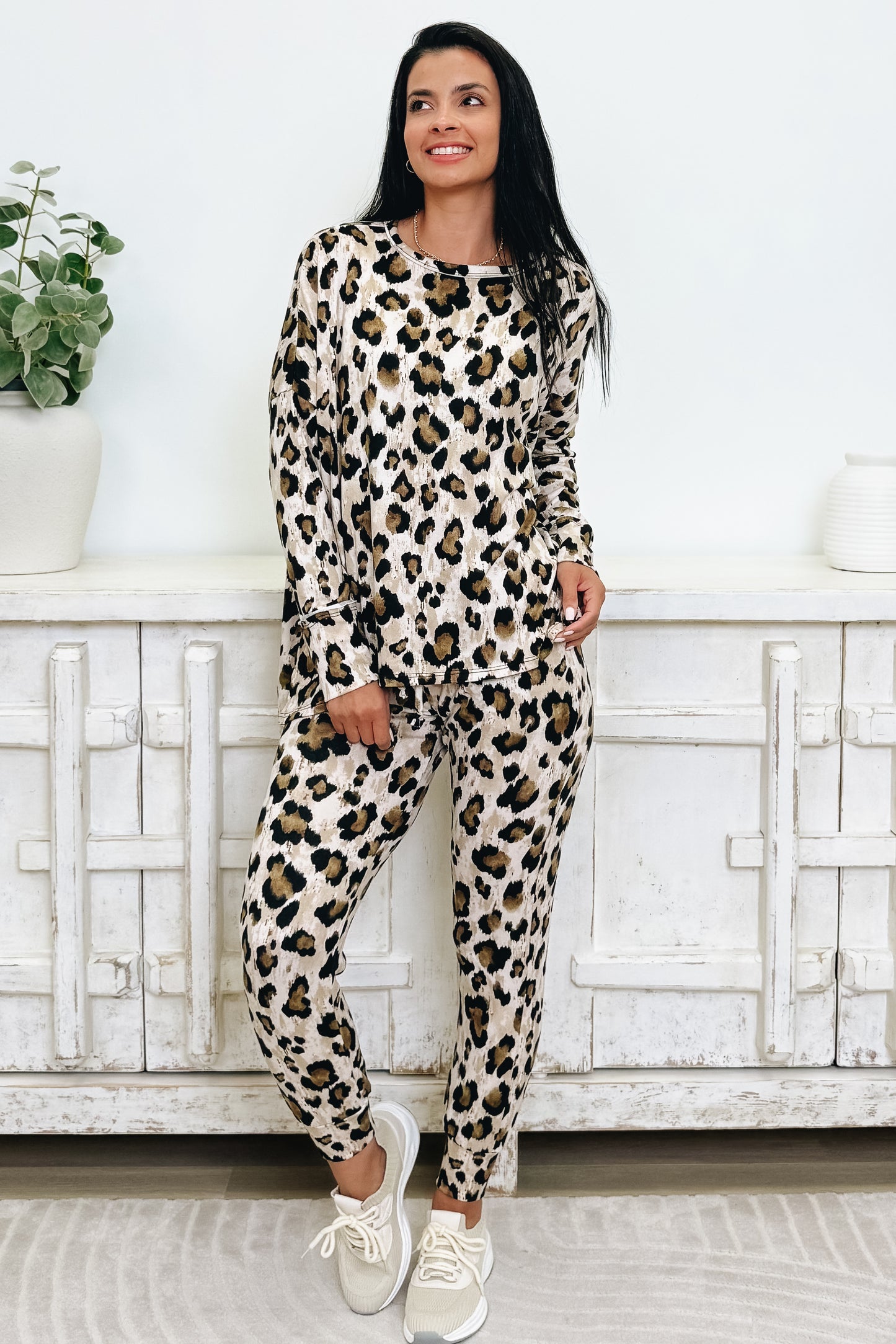 Keep It Chill Leopard Pants Set