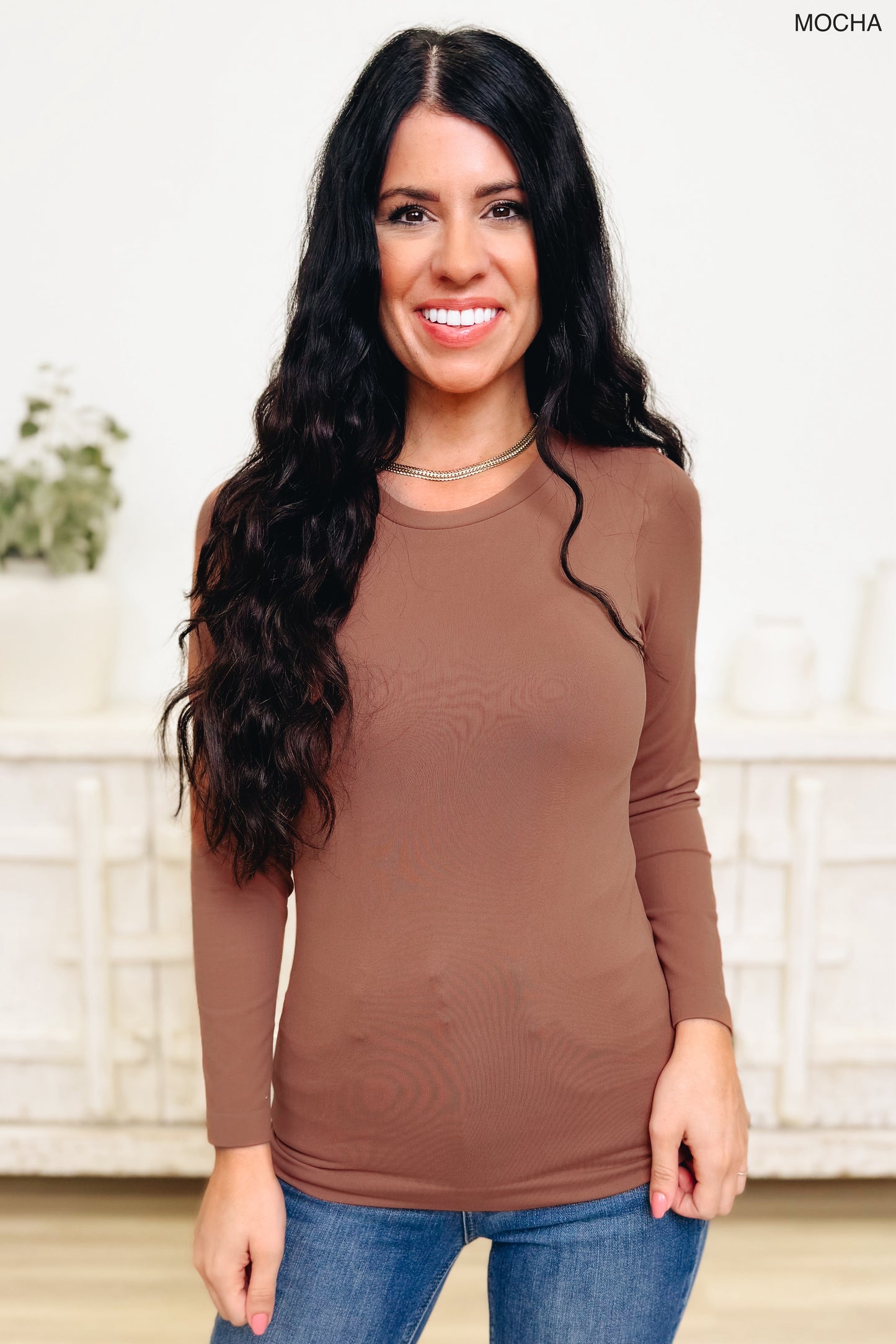 Reversible Like A Glove Long Sleeve Crew Top - 13 Colors!