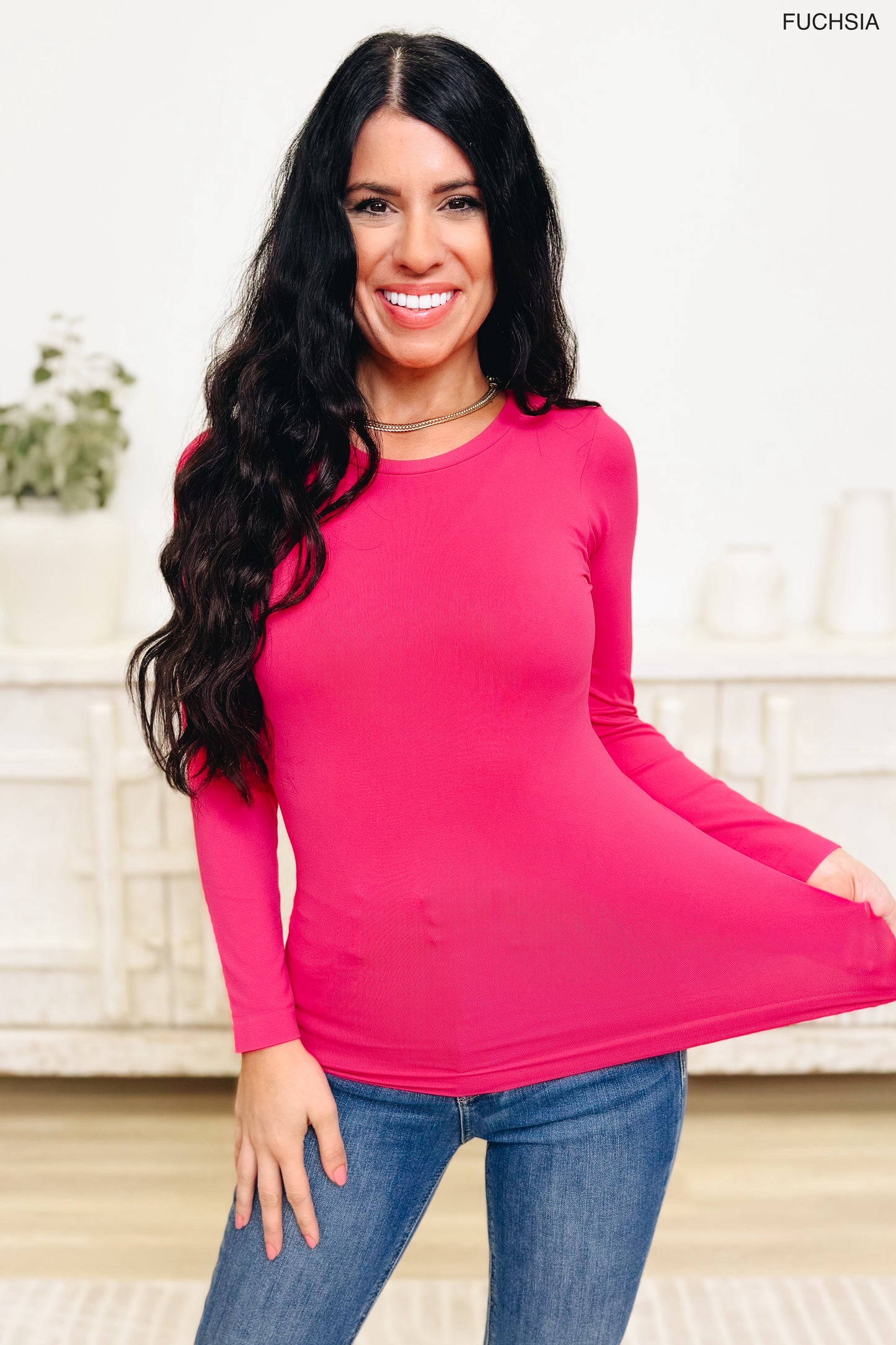 Reversible Like A Glove Long Sleeve Crew Top - 13 Colors!