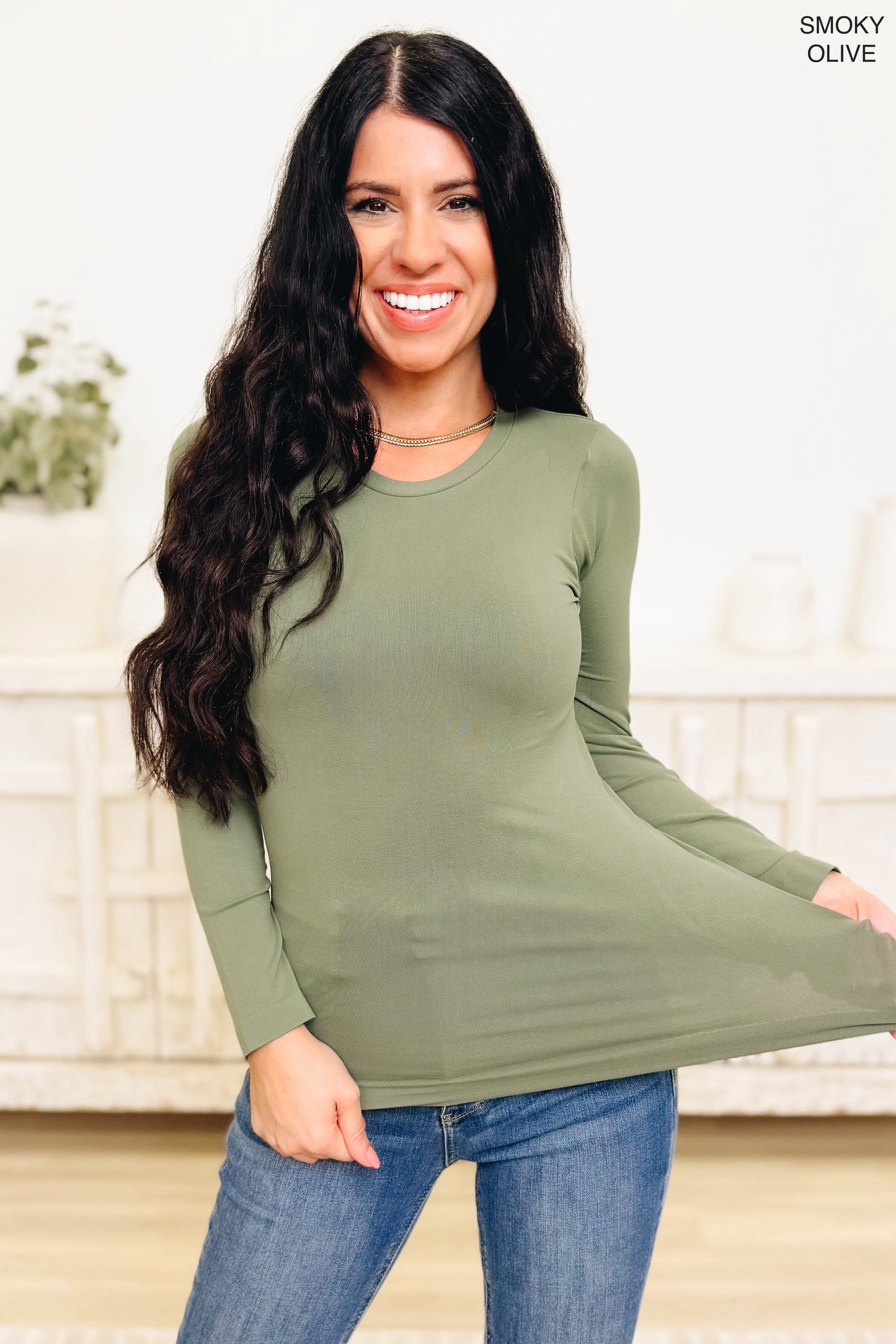 Reversible Like A Glove Long Sleeve Crew Top - 13 Colors!