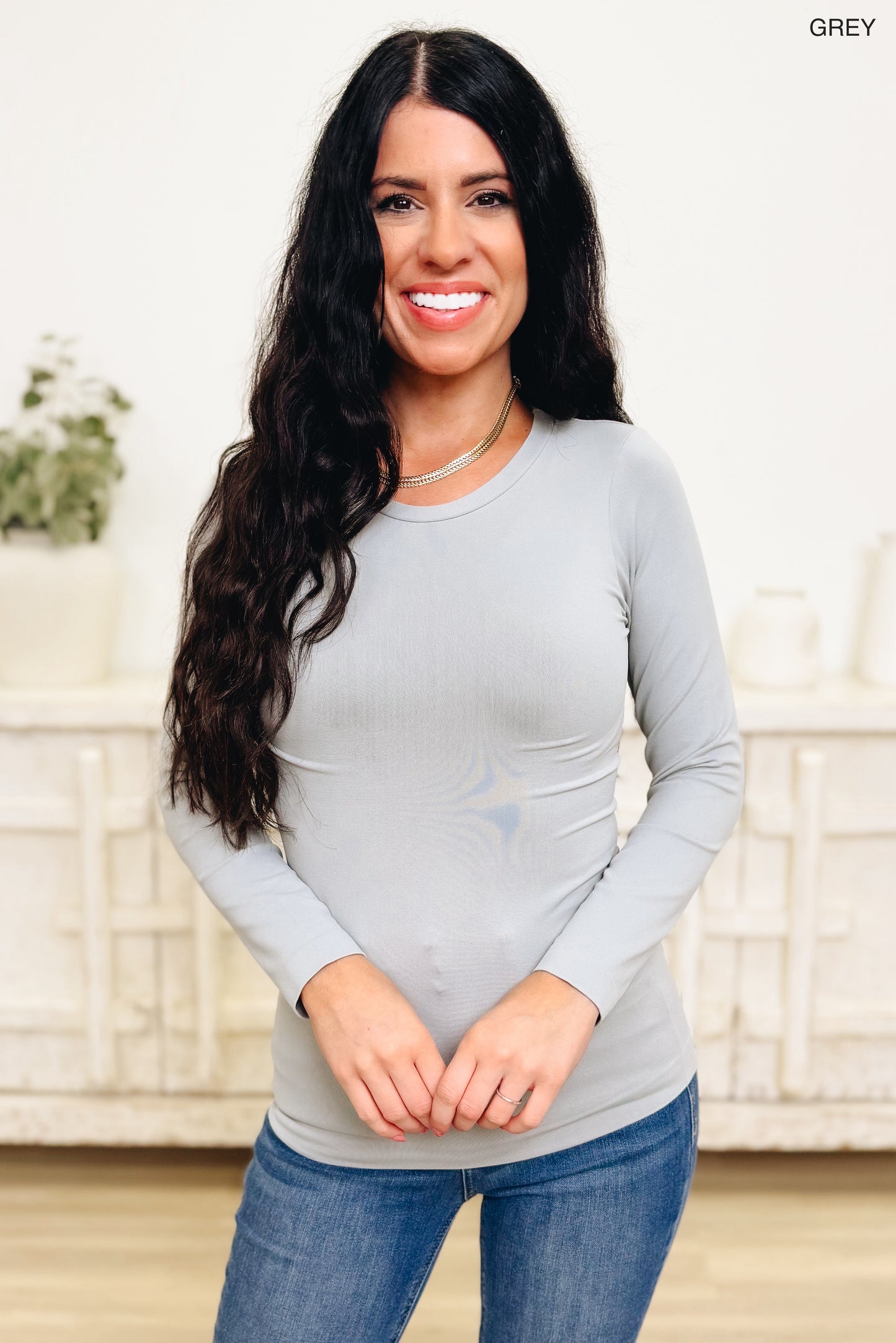 Reversible Like A Glove Long Sleeve Crew Top - 13 Colors!