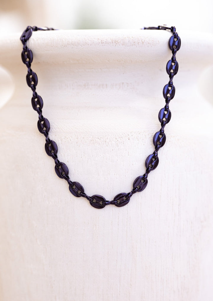 Midi Alaia Necklace - Liquid Metallic Royal Crown
