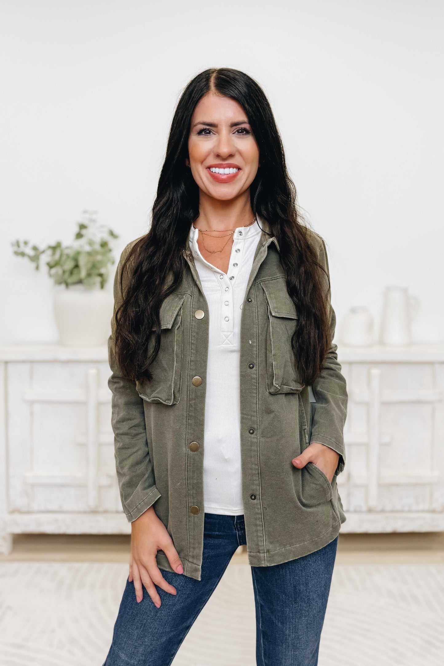 Blended In The Mix Denim Shacket - 3 Colors!