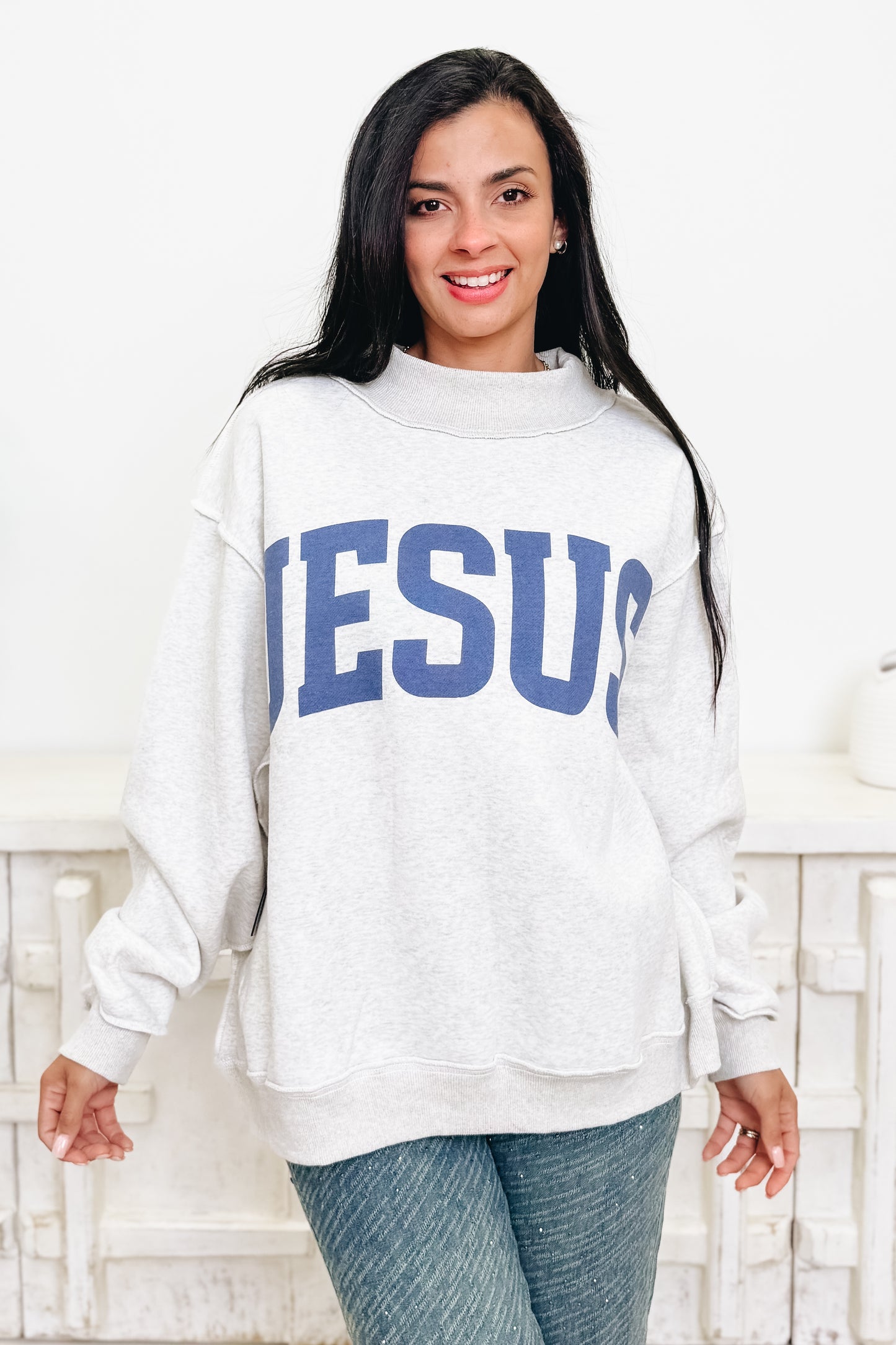 Jesus & God Is Good Reversible Sweatshirt