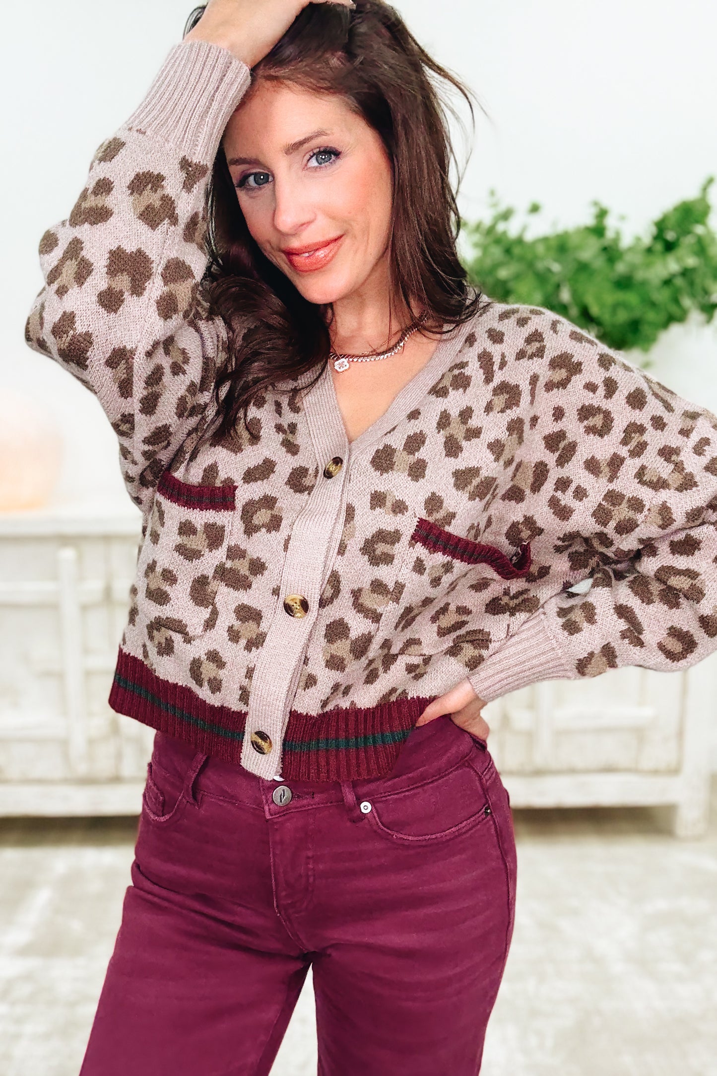 Born To Roam Leopard Cardigan