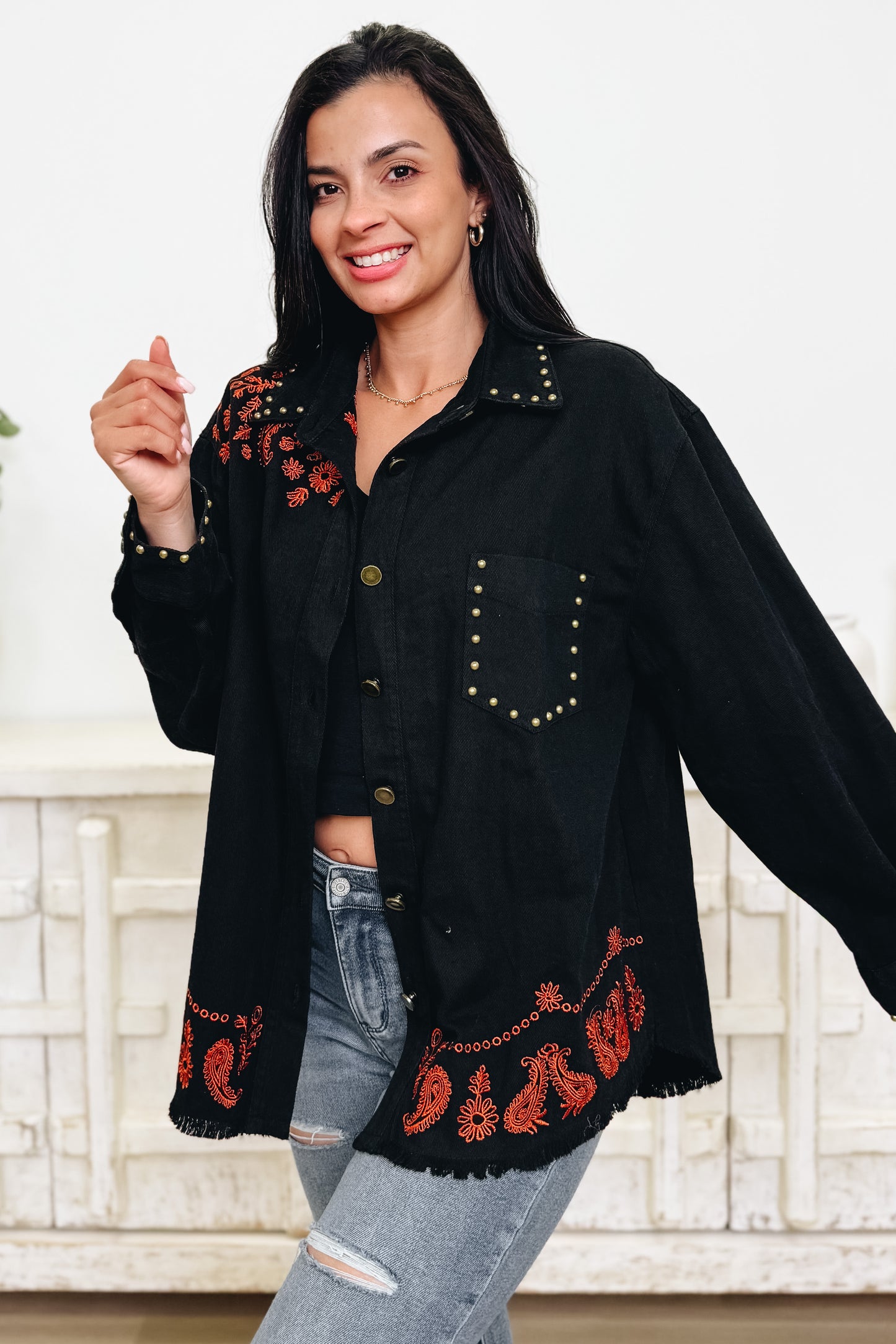 Stud Up Shacket - 3 Colors!