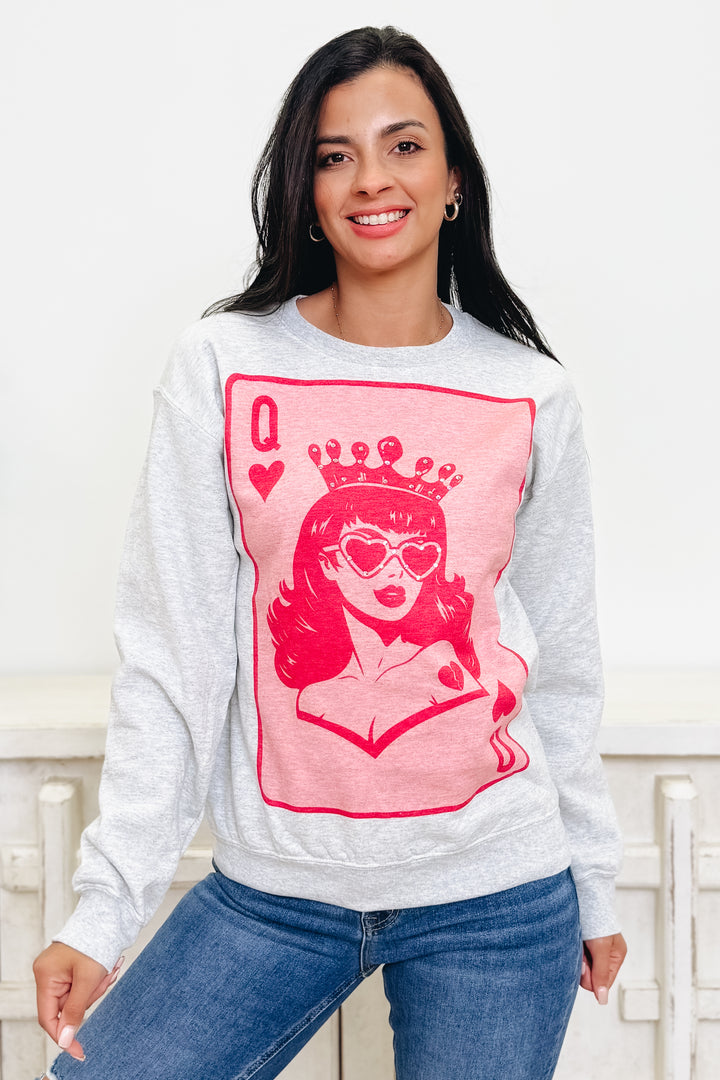 Queen Of Hearts Graphic Sweatshirt