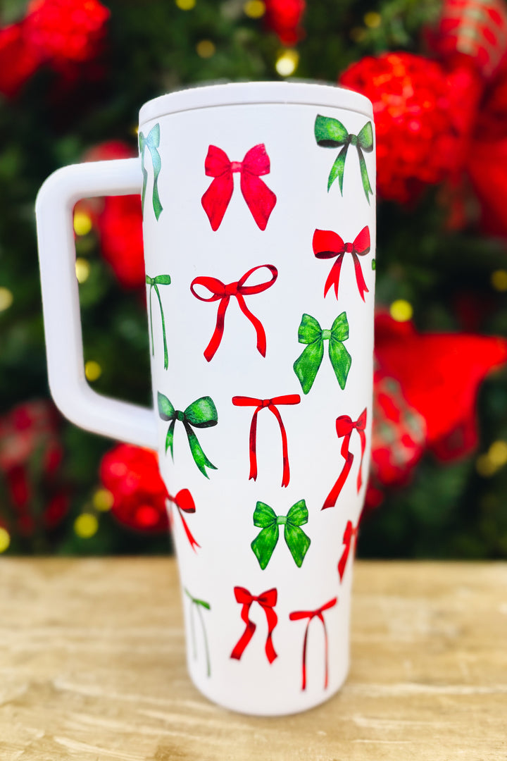 Midnight Bow Christmas Tumbler