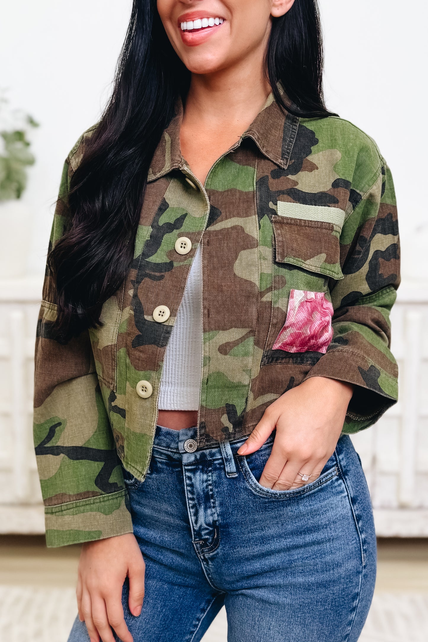 Hidden Floral Shacket