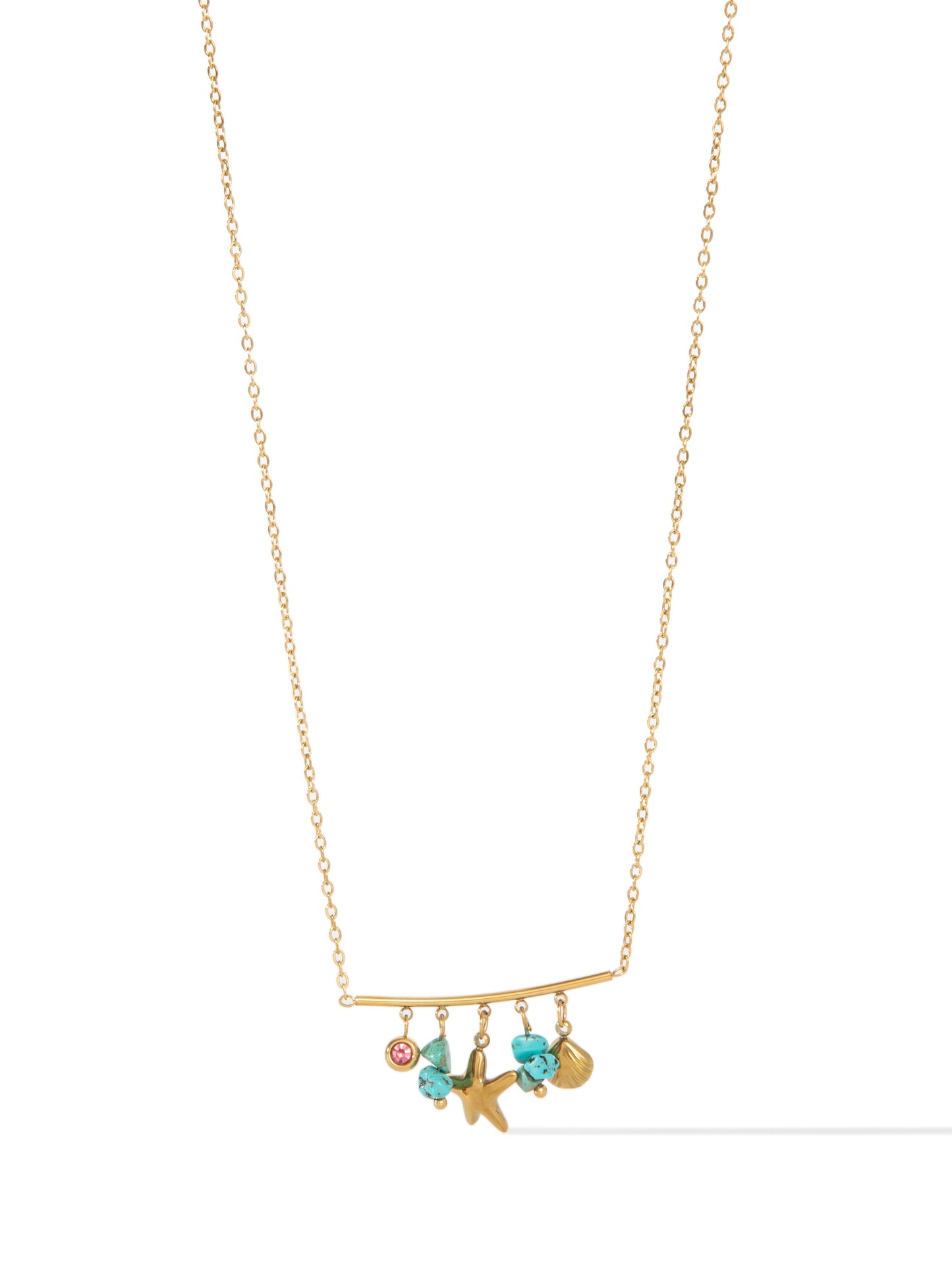 San Marino Charm Necklace - Gold