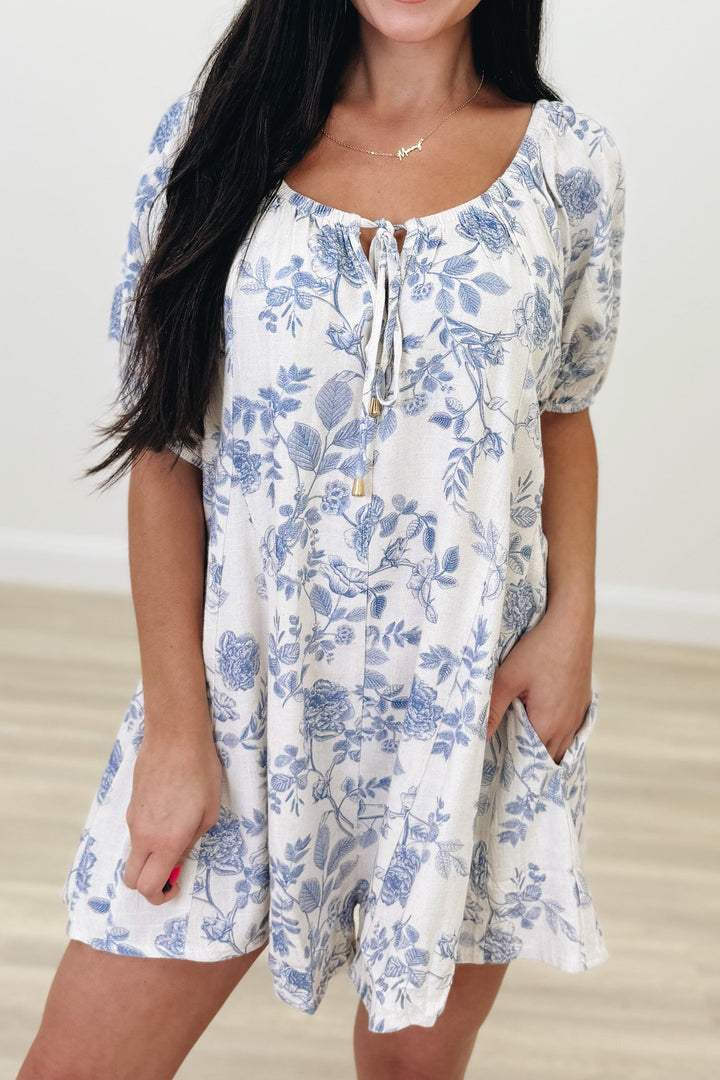 Off The Charts Floral Romper Dress