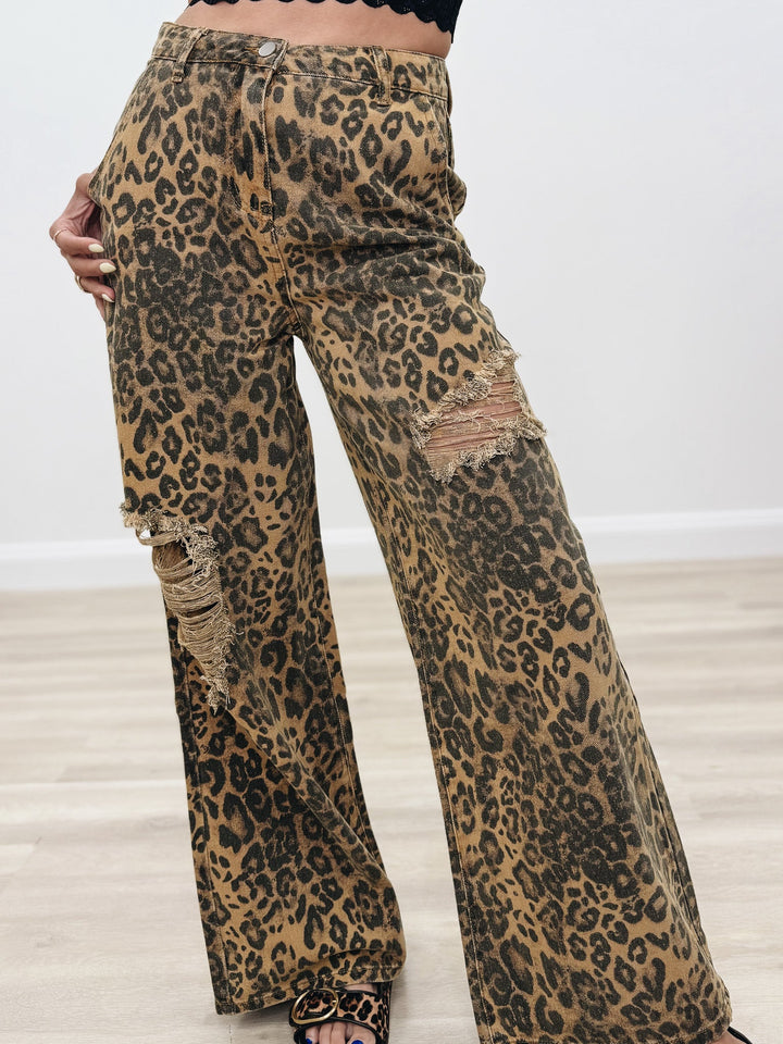 She's A Survivor Mid Rise Distressed Jeans