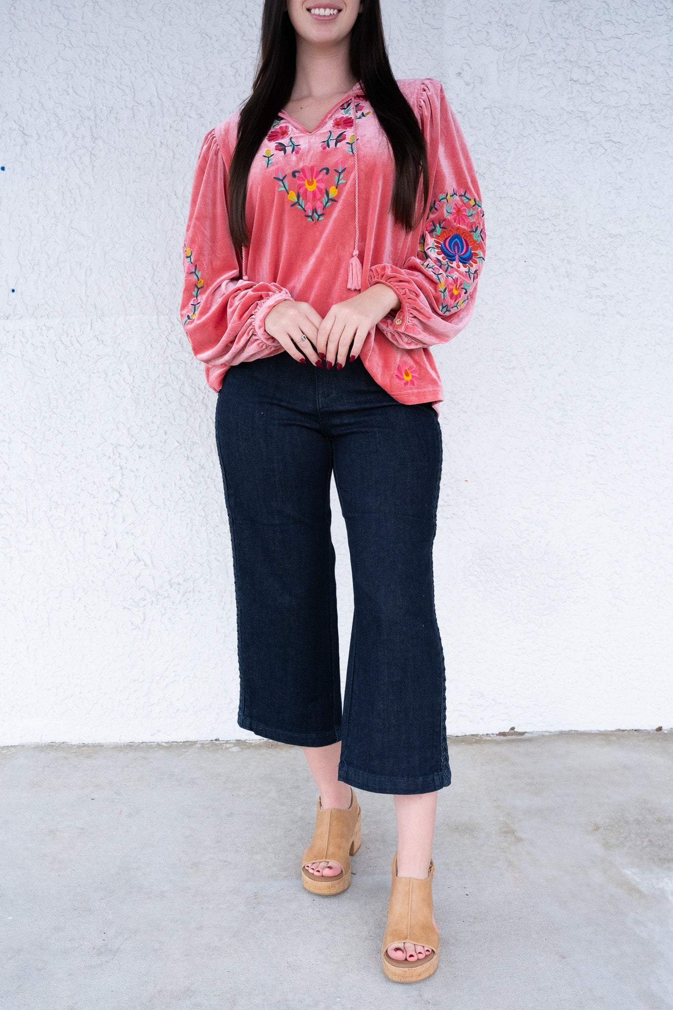 Weave With It By Judy Blue - High Rise Crop Wide Leg Jeans