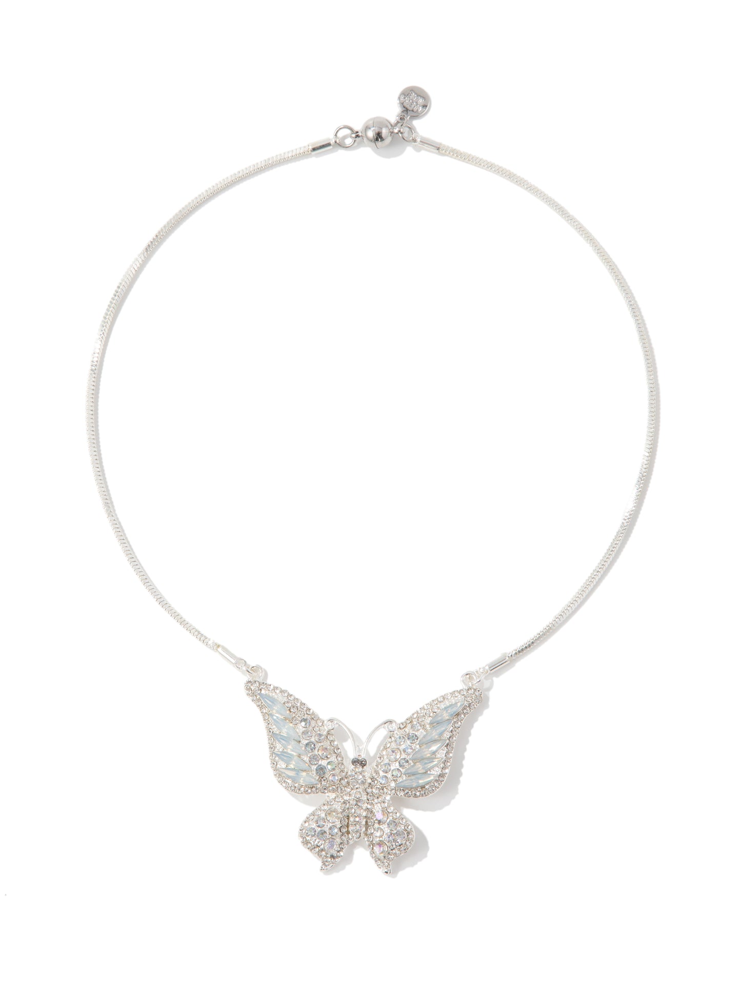 Wings Of Joy Necklace - Liquid Metallic Pearl White